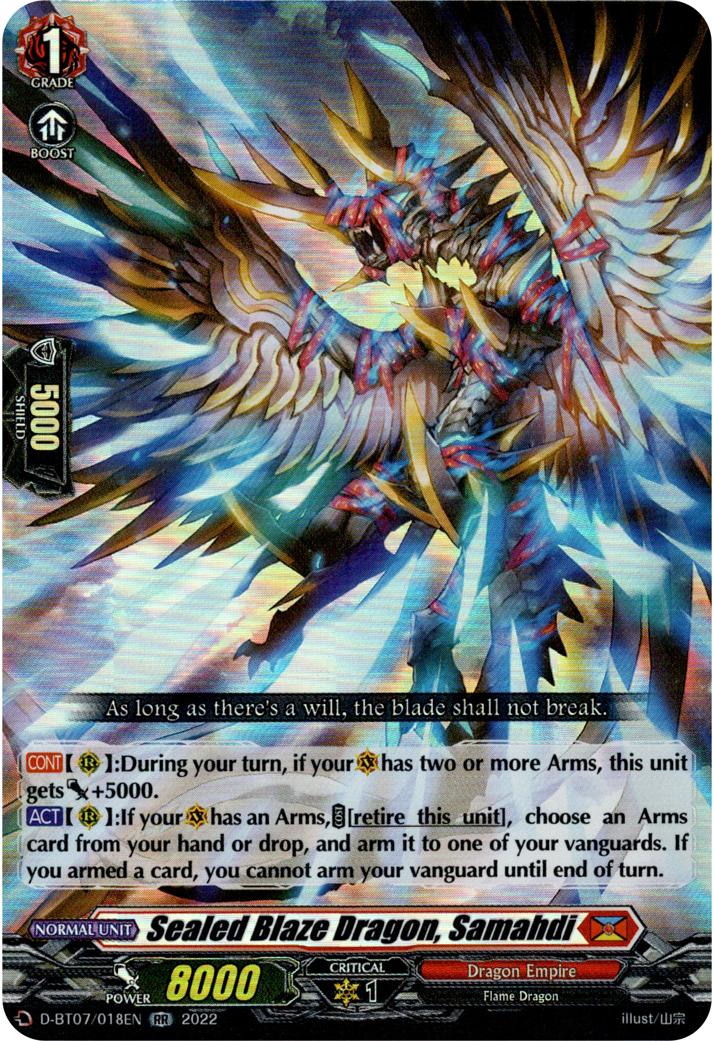 Sealed Blaze Dragon, Samahdi - D-BT07/018EN - Raging Flames Against Emerald Storm - Card Cavern