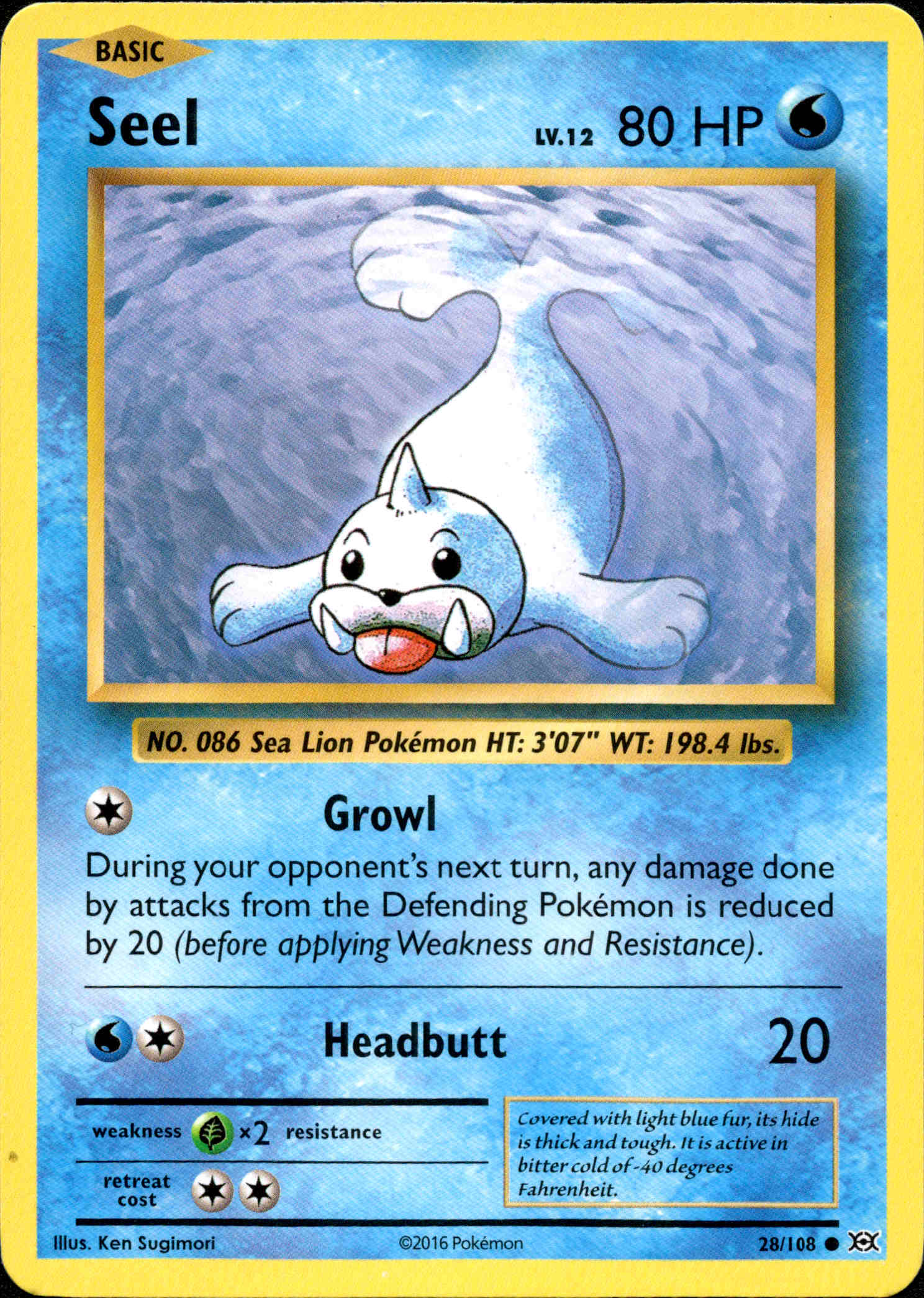 Seel - 28/108 - Evolutions - Card Cavern