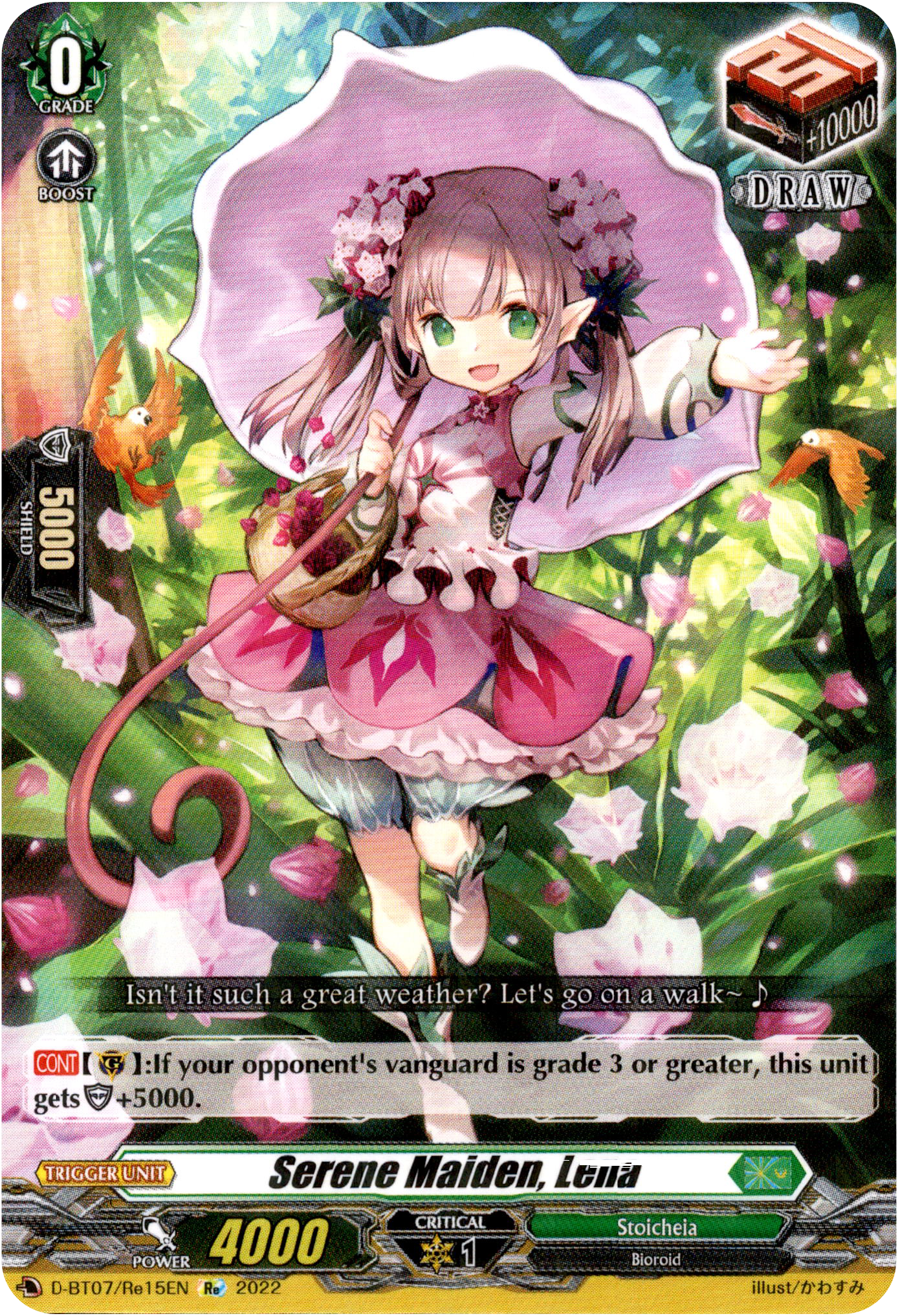 Serene Maiden, Lena - D-BT07/Re15EN - Raging Flames Against Emerald Storm - Card Cavern