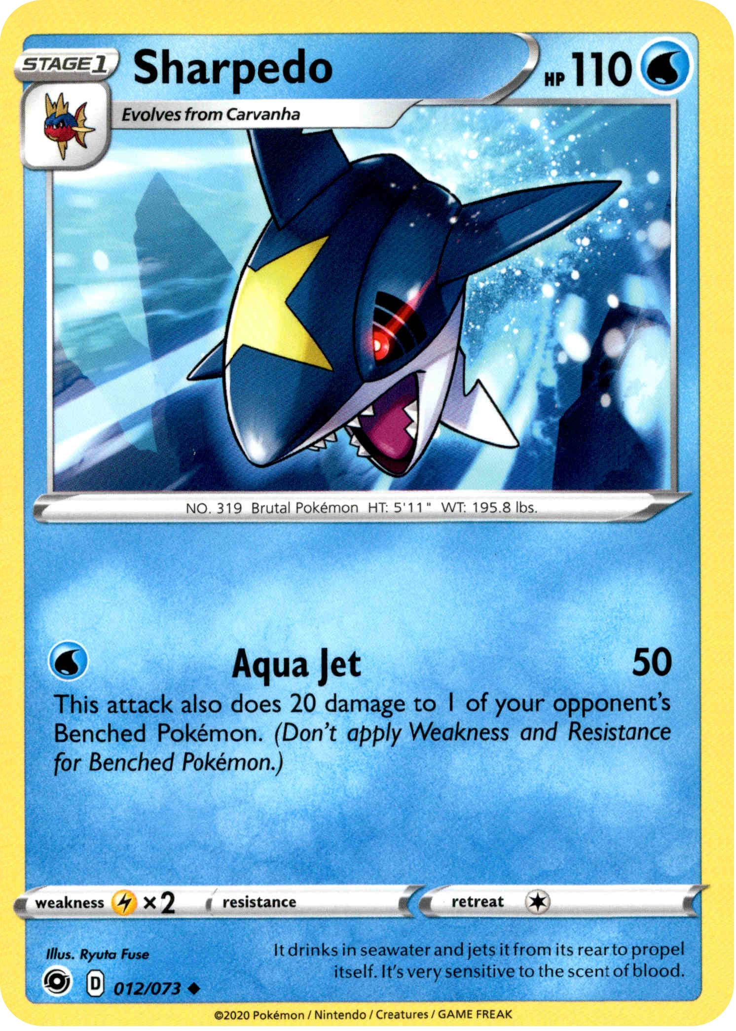 Sharpedo - 12/73 - Champion's Path - Card Cavern