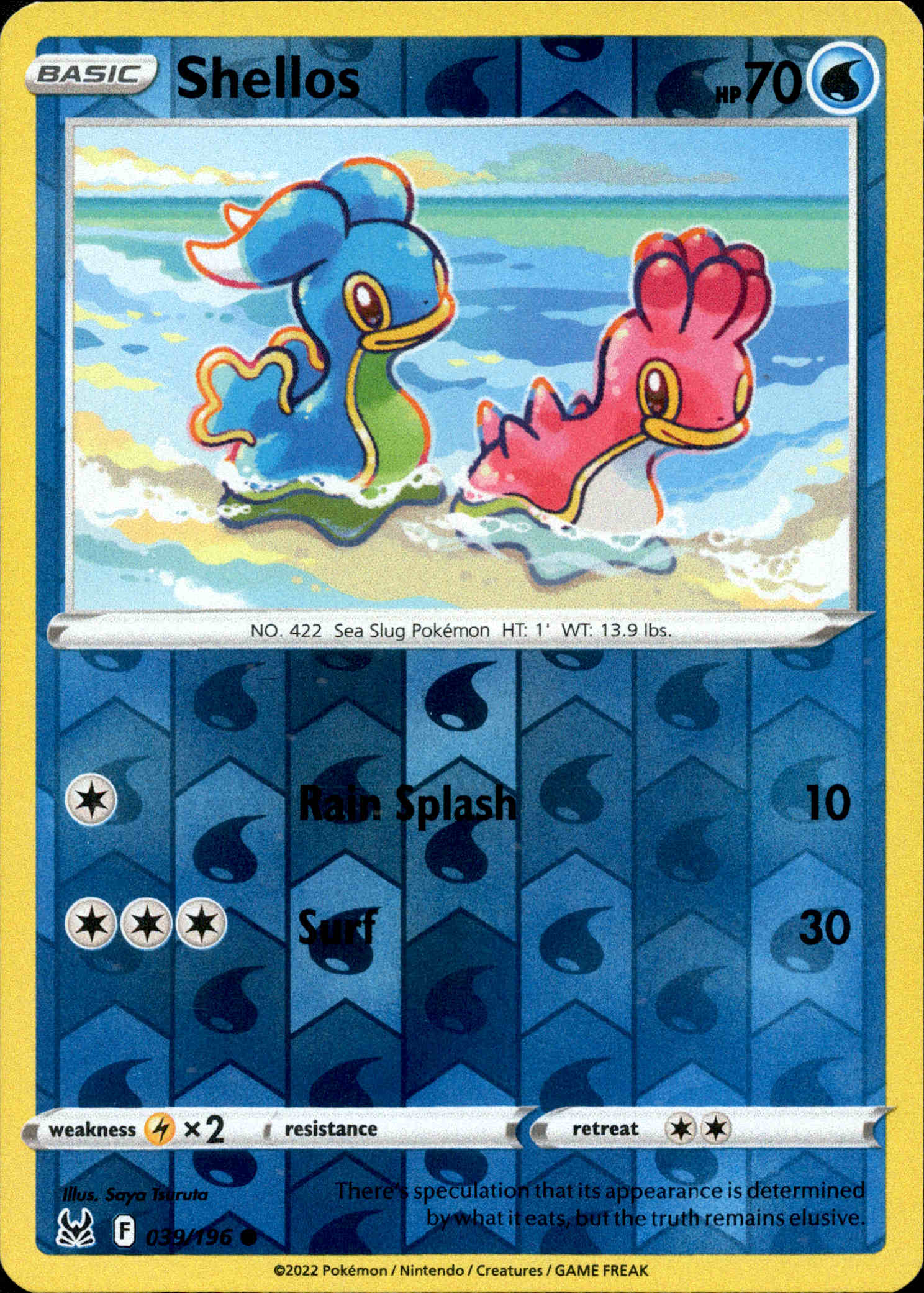 Shellos - 039/196 - Lost Origin - Reverse Holo - Card Cavern