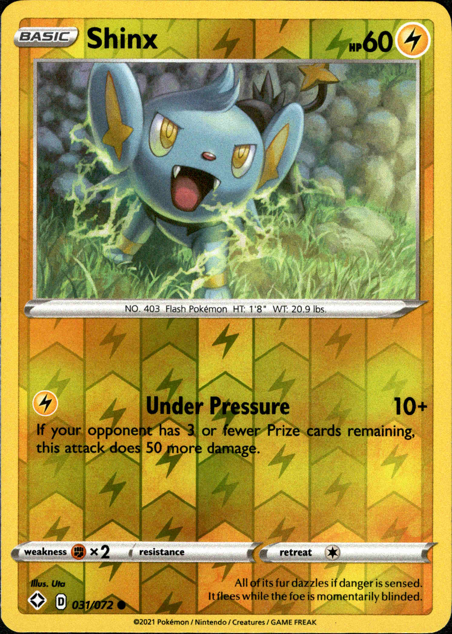 Shinx - 031/072 - Shining Fates - Reverse Holo - Card Cavern