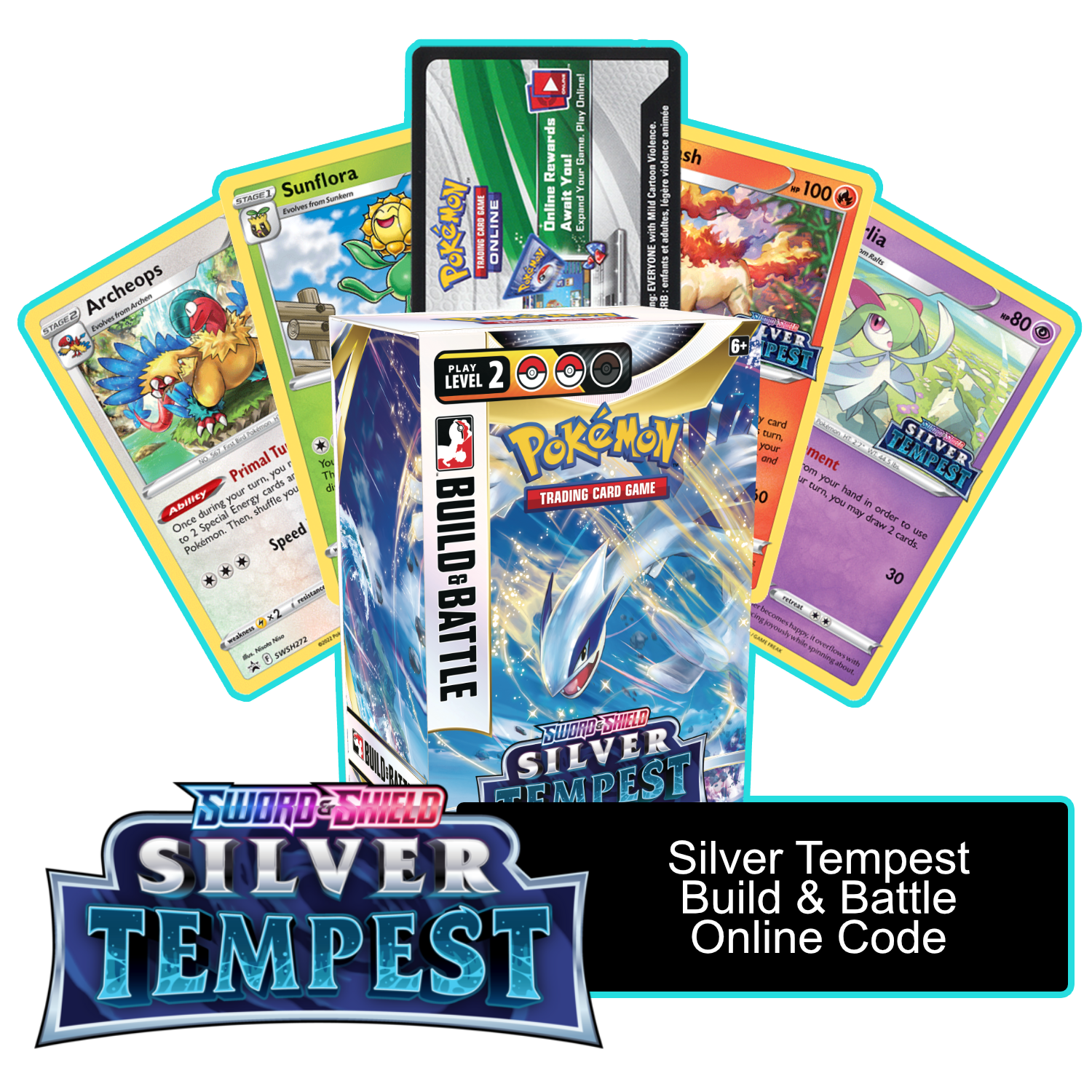 Silver Tempest Build & Battle Box - 1 of 4 Promos - PTCGL Code - Card Cavern