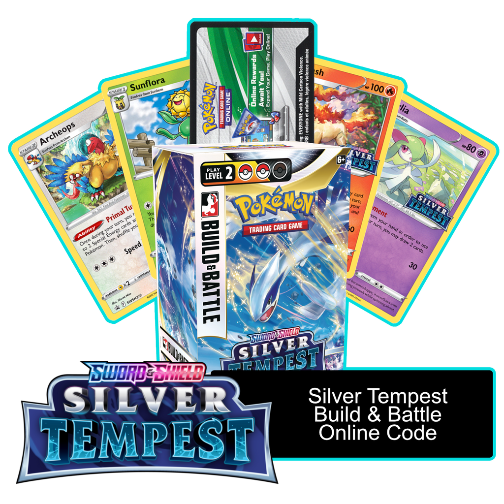Silver Tempest Build & Battle Box - 1 of 4 Promos - PTCGL Code Card Cavern Trading Cards, LLC Silver Tempest Build & Battle Box - 1 of 4 Promos - PTCGL Code Card Cavern Trading Cards, LLC