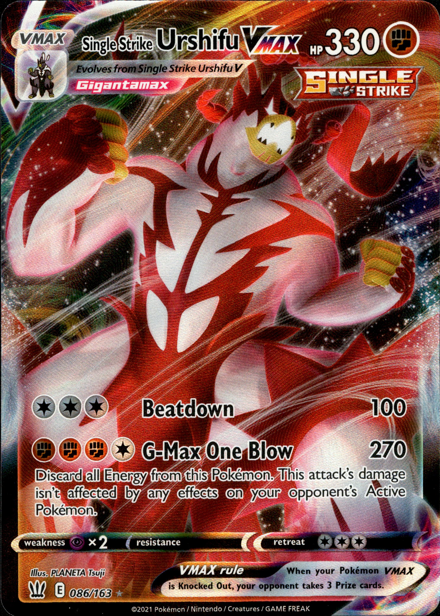Single Strike Urshifu VMAX - 086/163 - Battle Styles - Card Cavern