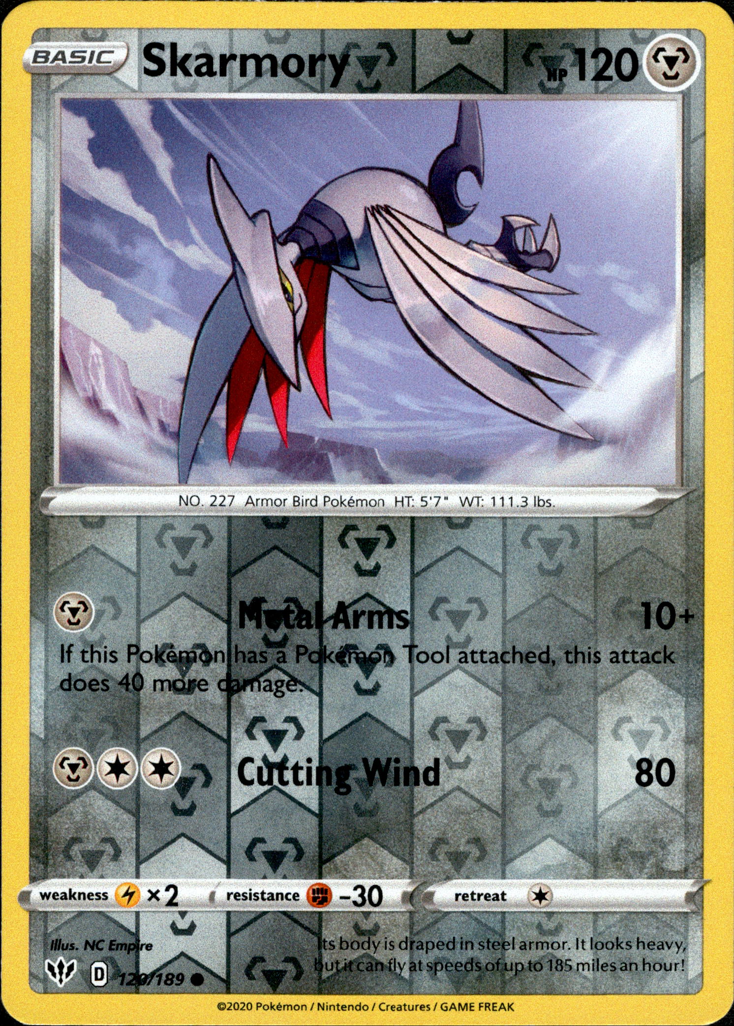 Skarmory - 120/189 - Darkness Ablaze - Reverse Holo - Card Cavern