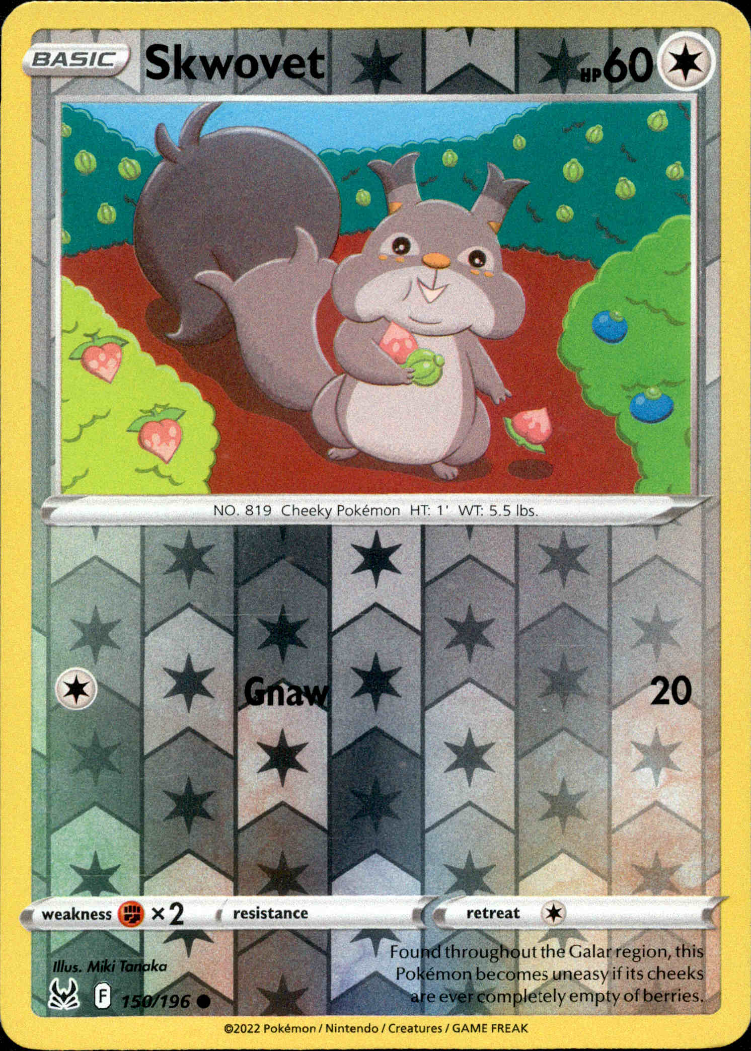 Skwovet - 150/196 - Lost Origin - Reverse Holo - Card Cavern