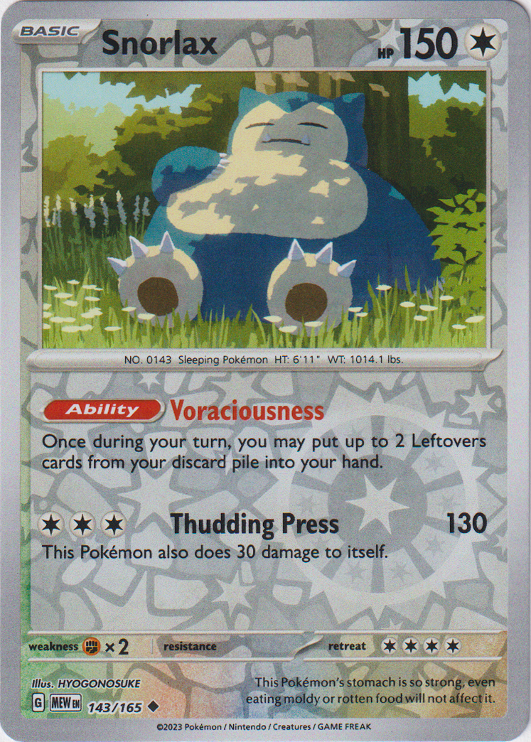 Snorlax - 143/165 - Scarlet & Violet 151
