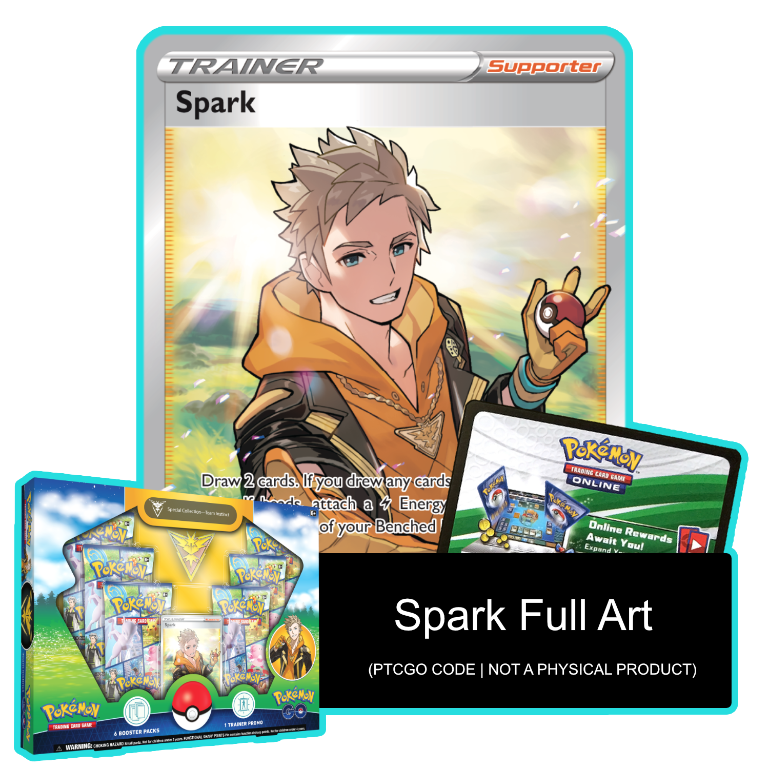 Pokemon GO Special Collection - Spark SWSH226 - PTCGL Code - Card Cavern