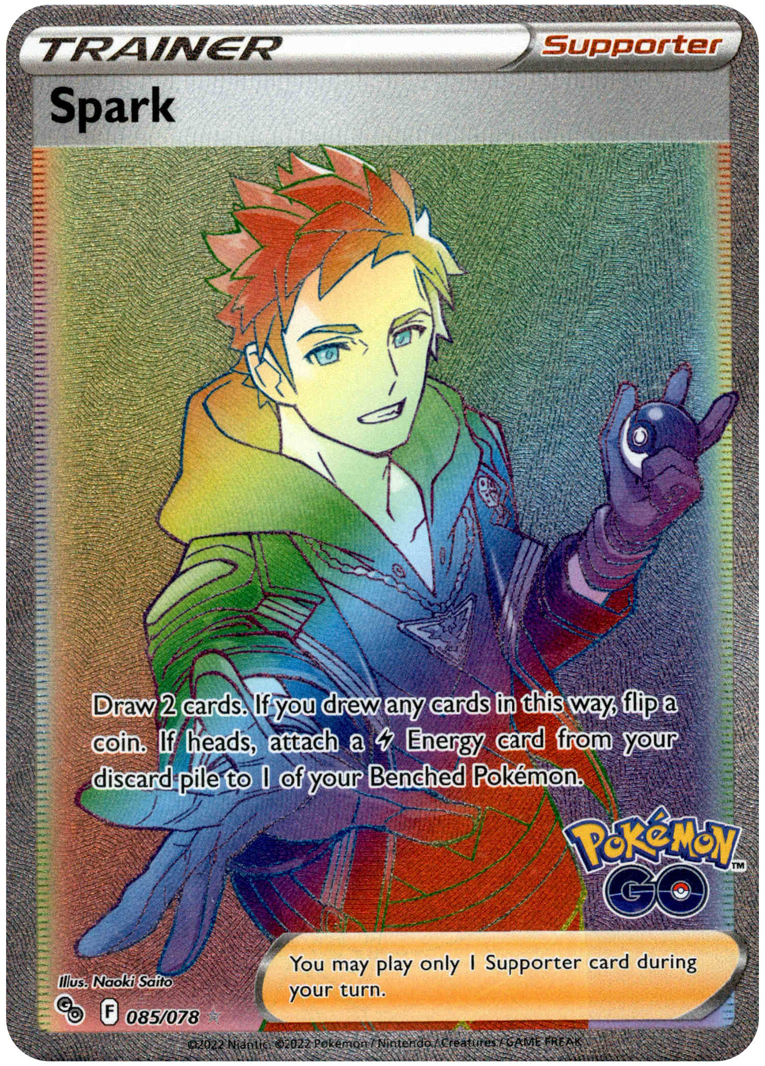 Spark Hyper Rare - 085/078 - Pokemon Go - Holo - Card Cavern
