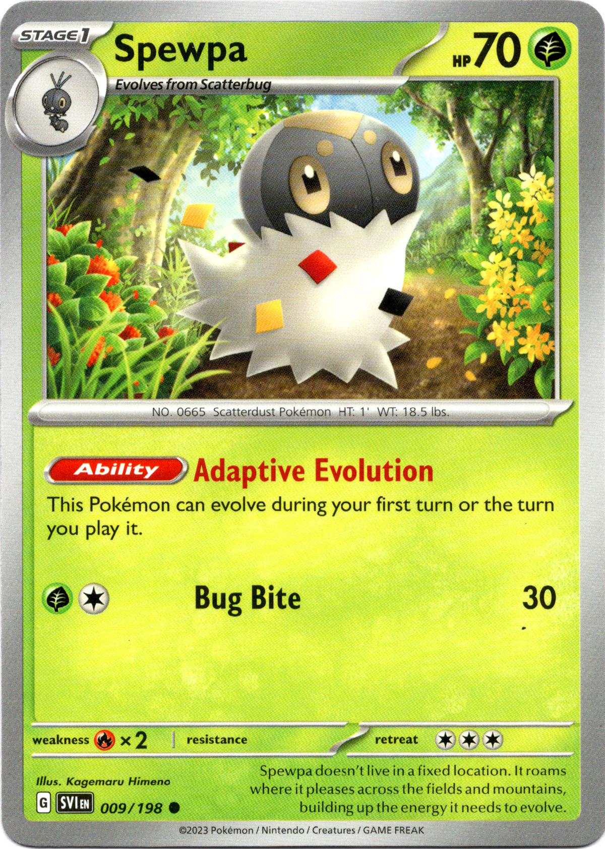 Spewpa - 009/198 - Scarlet & Violet - Card Cavern
