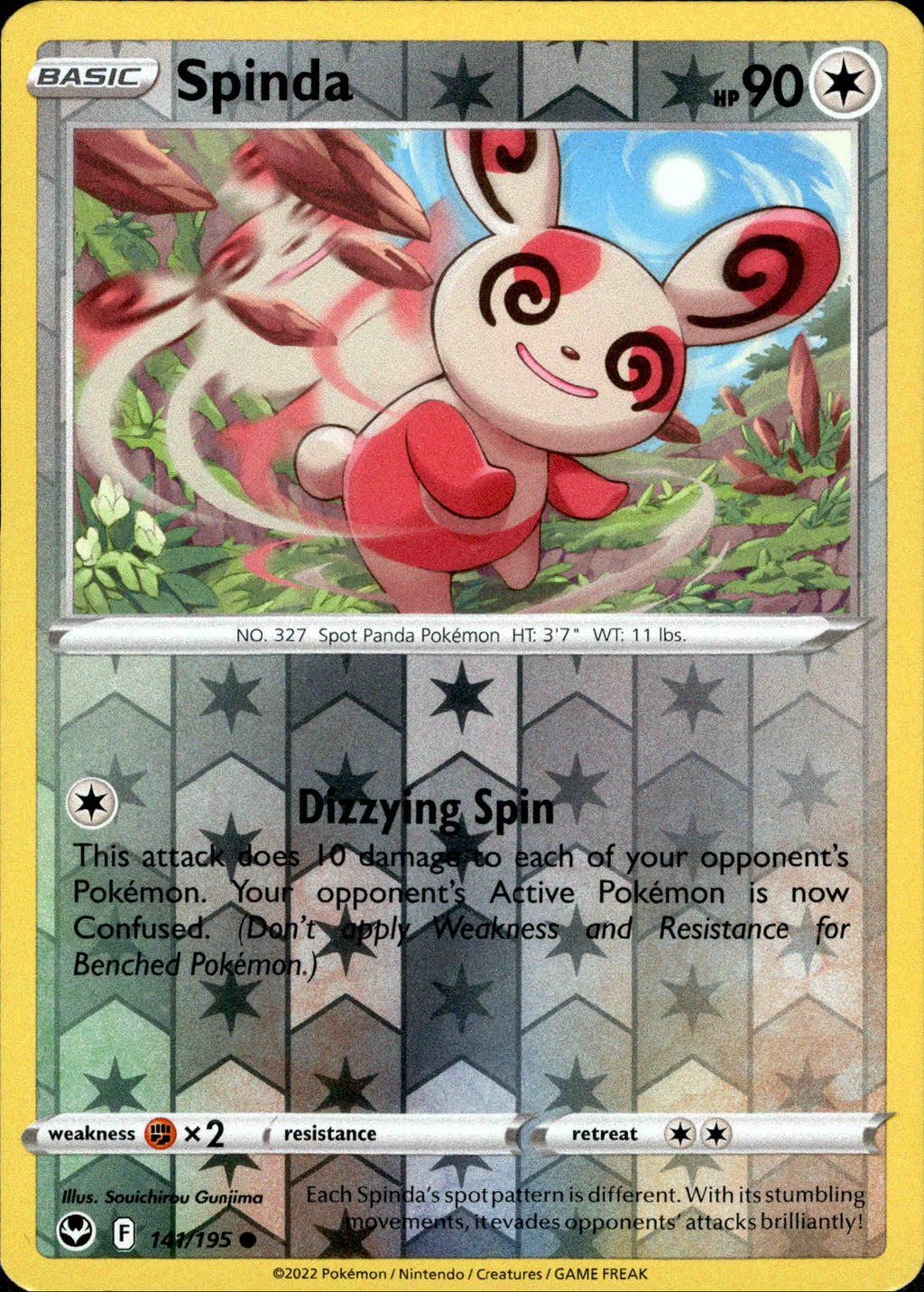 spinda pokemon card Spinda - 141/195 - Silver Tempest