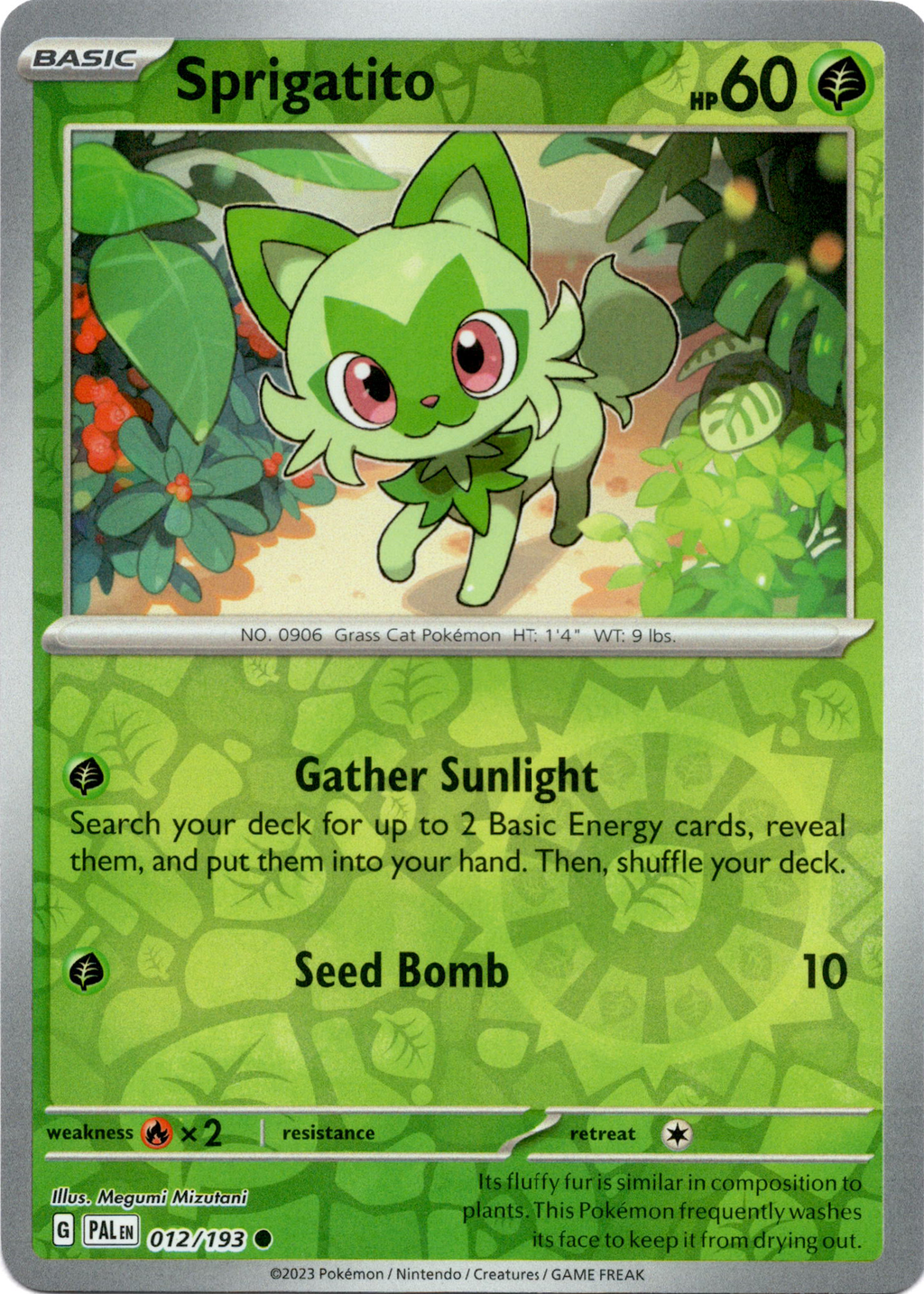 Sprigatito - 012/193 - Paldea Evolved - Reverse Holo – Card Cavern