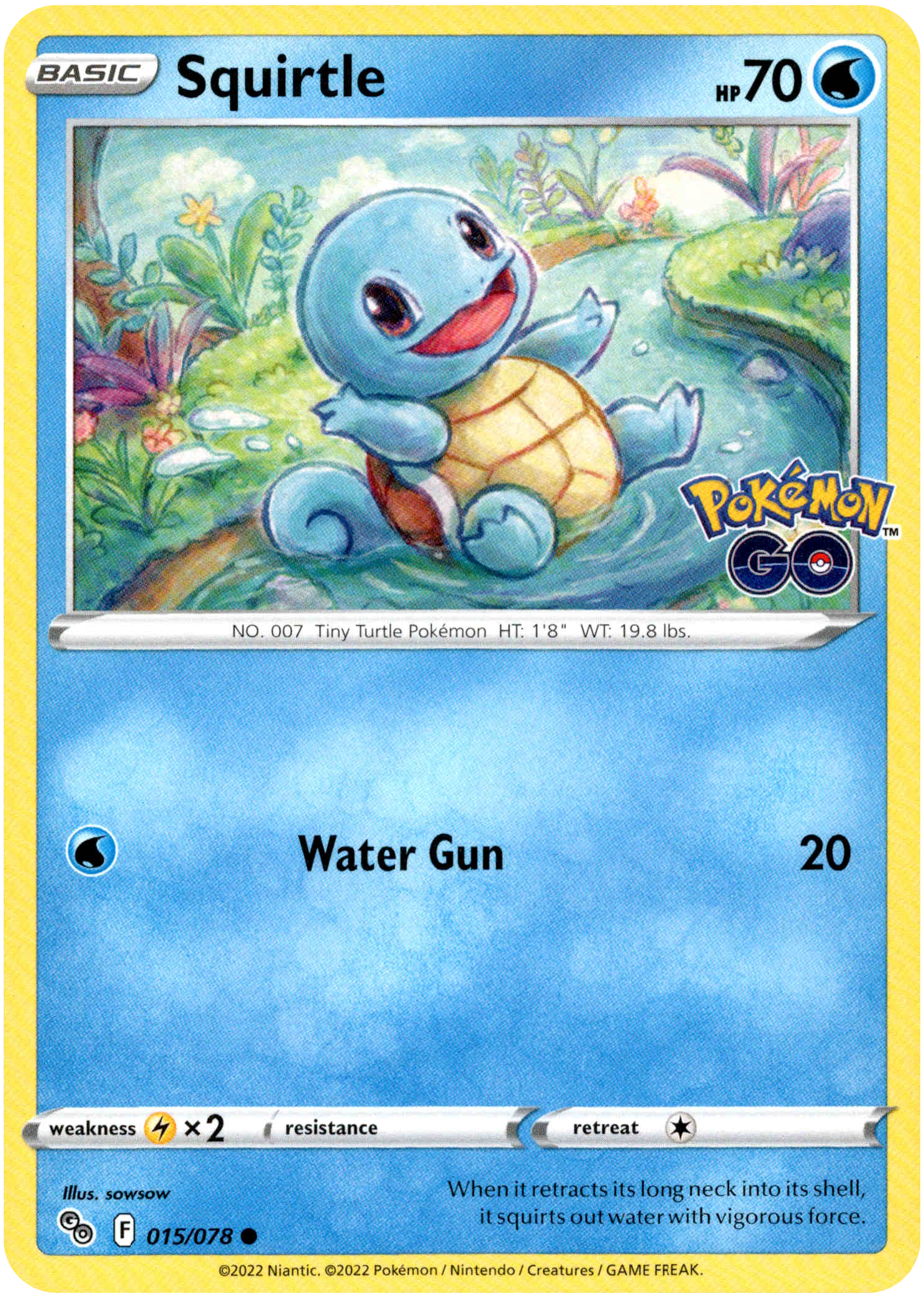 Squirtle - 015/078 - Pokemon Go - Card Cavern