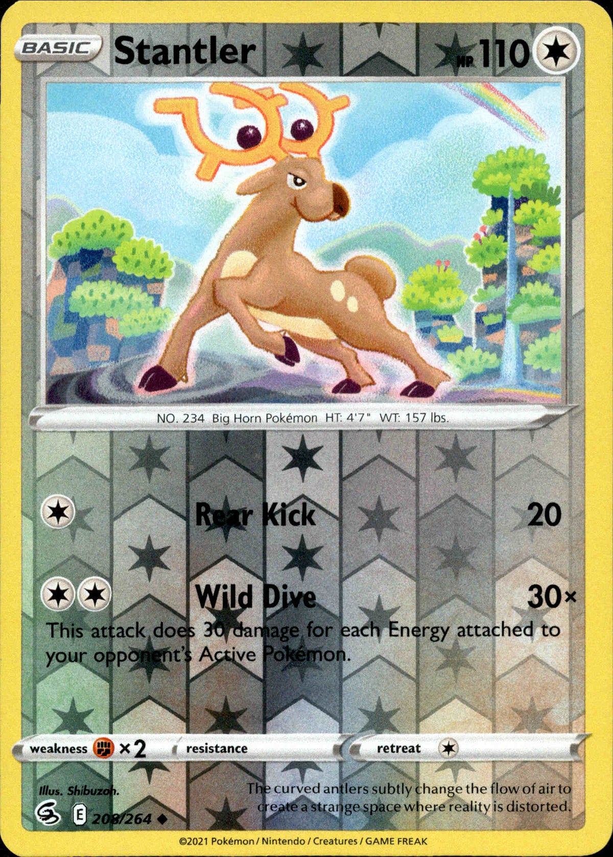 Stantler - 208/264 - Fusion Strike - Reverse Holo - Card Cavern