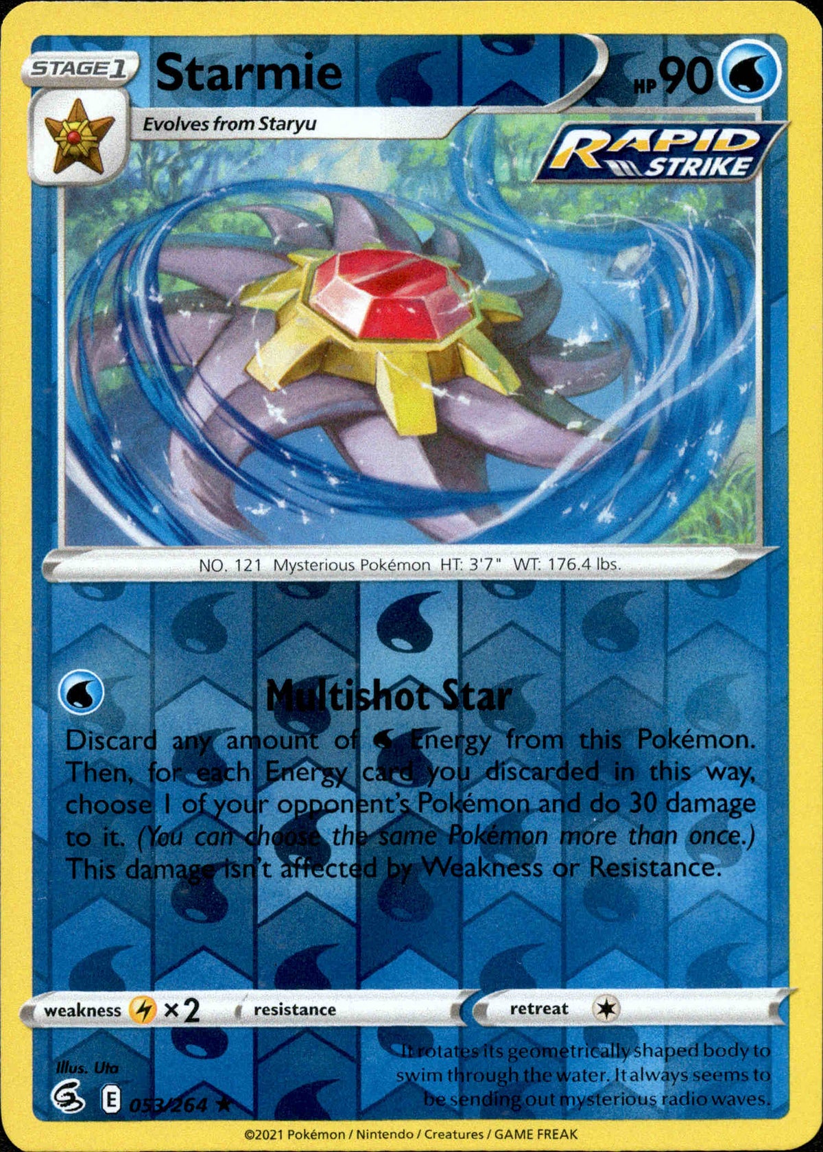 Starmie - 053/264 - Fusion Strike - Reverse Holo - Card Cavern