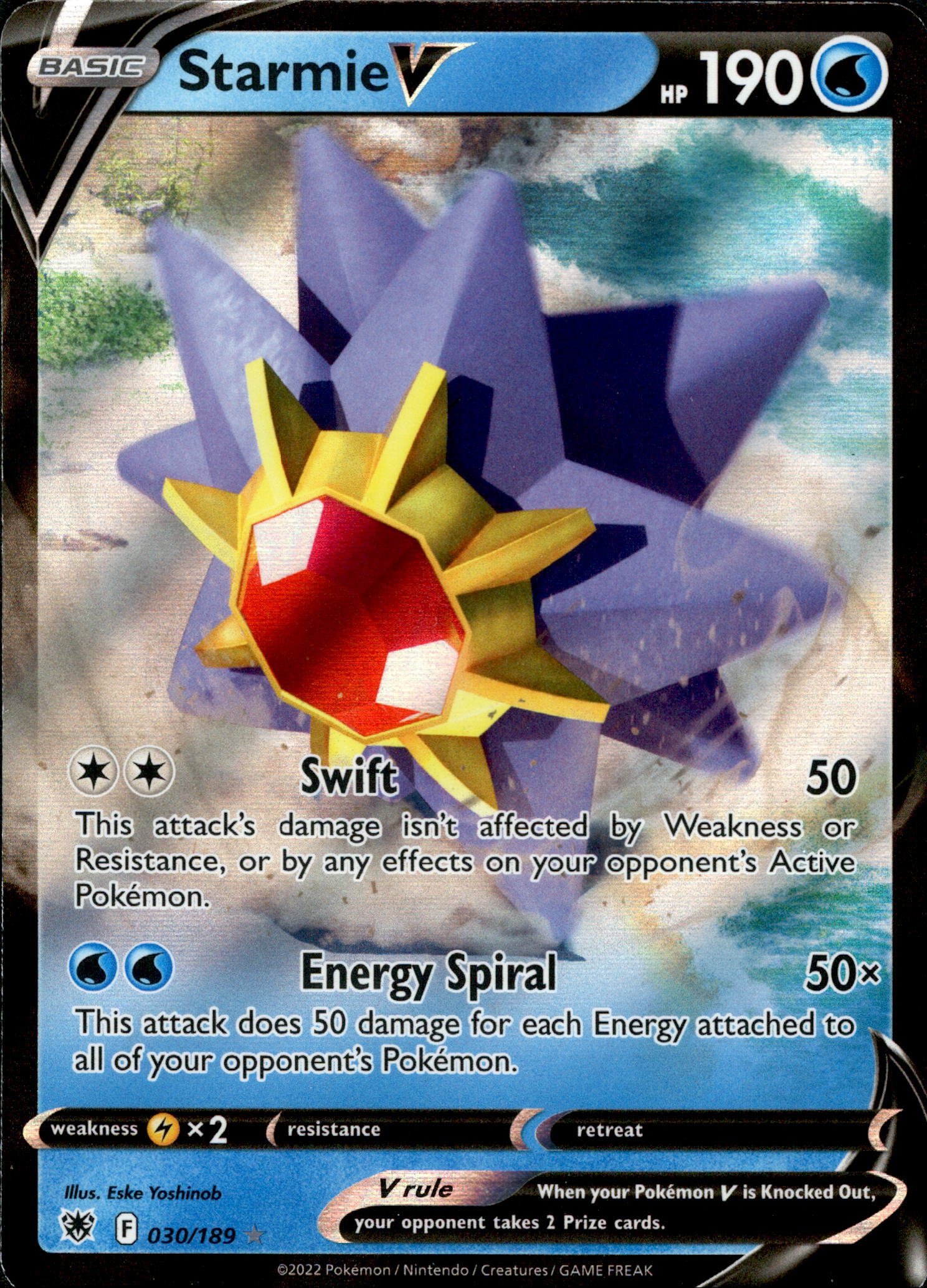 Starmie V - 030/189 - Astral Radiance - Holo - Card Cavern