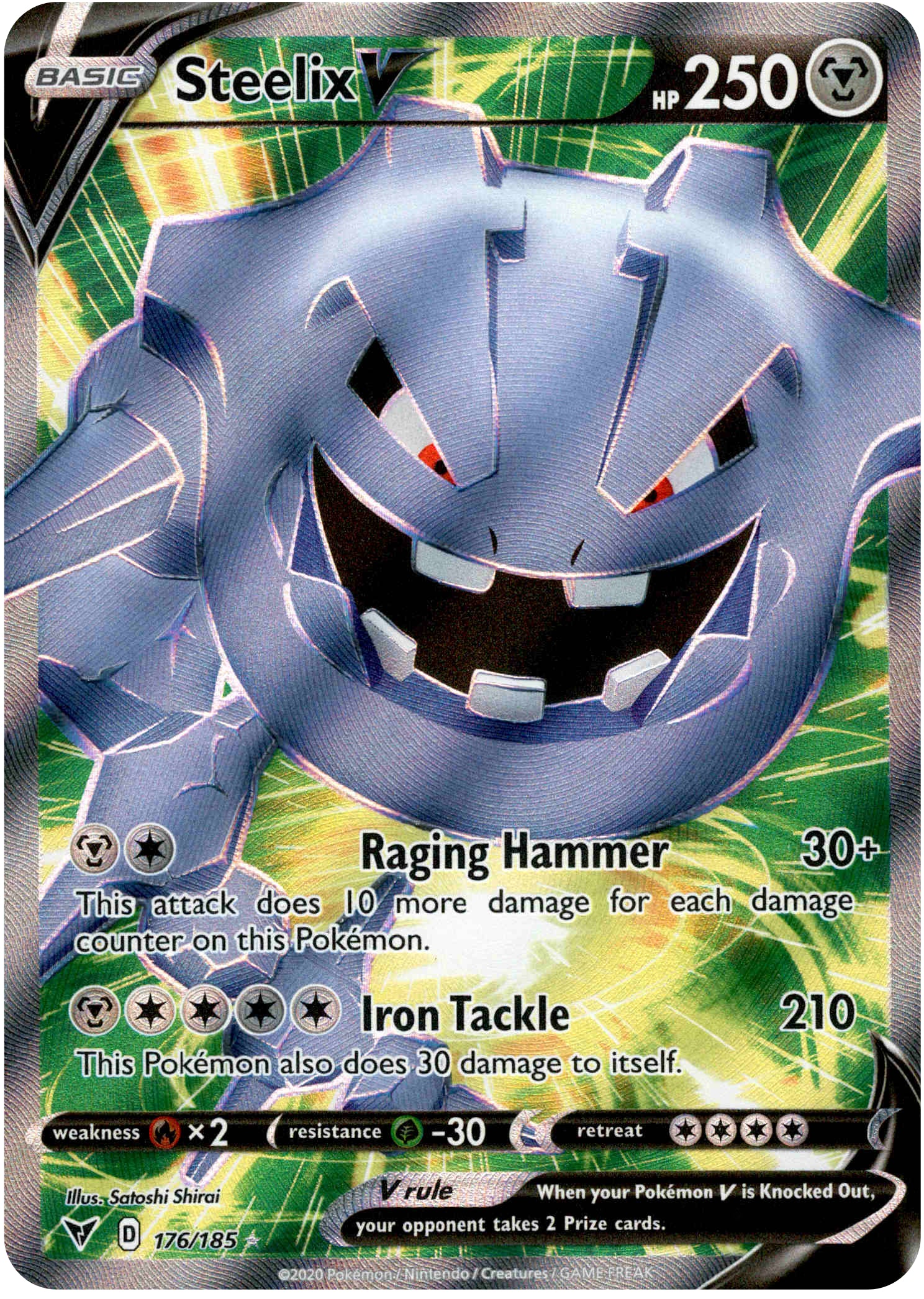 Steelix V Full Art - 176/185 - Vivid Voltage - Holo - Card Cavern