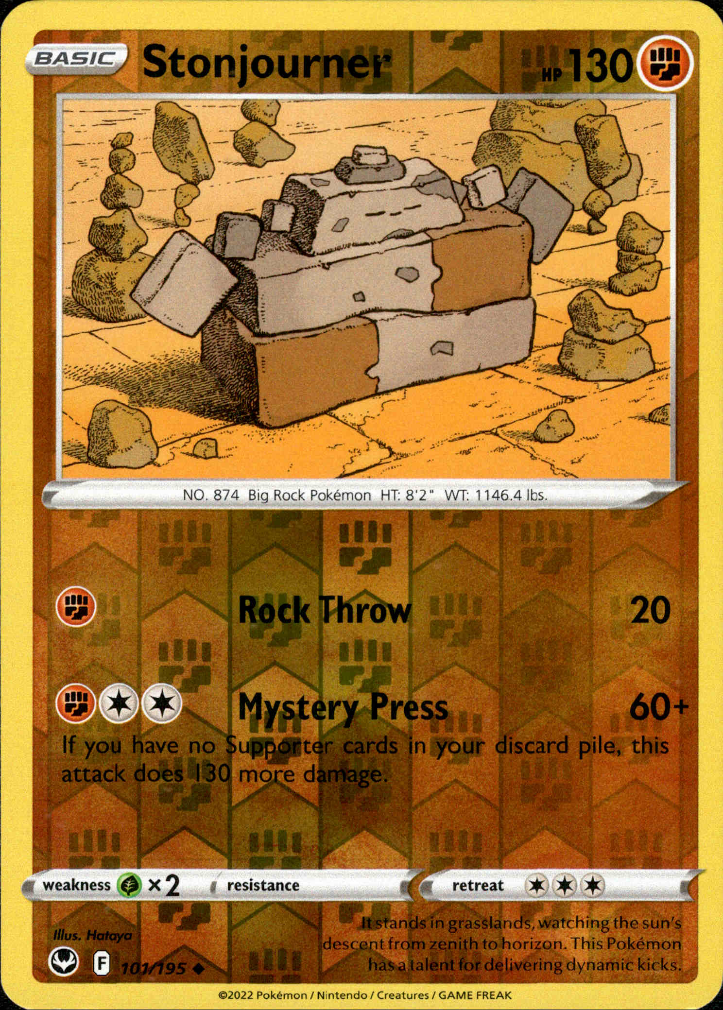 Stonjourner - 101/195 - Silver Tempest - Reverse Holo - Card Cavern