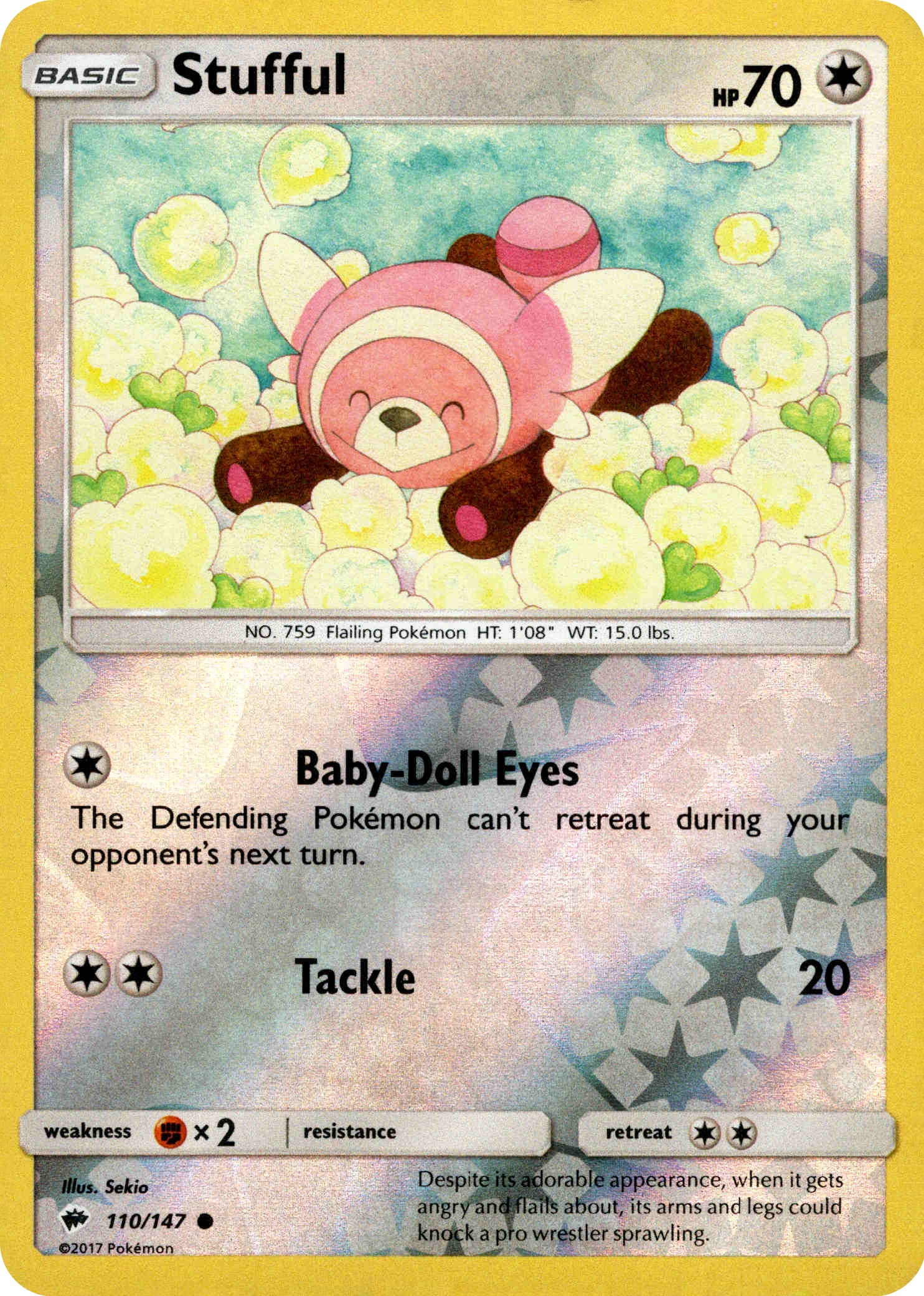 Stufful - 110/147 - Burning Shadows - Reverse Holo - Card Cavern