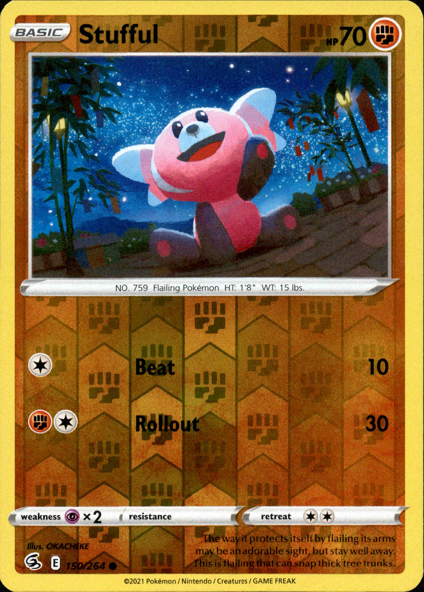 Stufful - 150/264 - Fusion Strike - Reverse Holo - Card Cavern