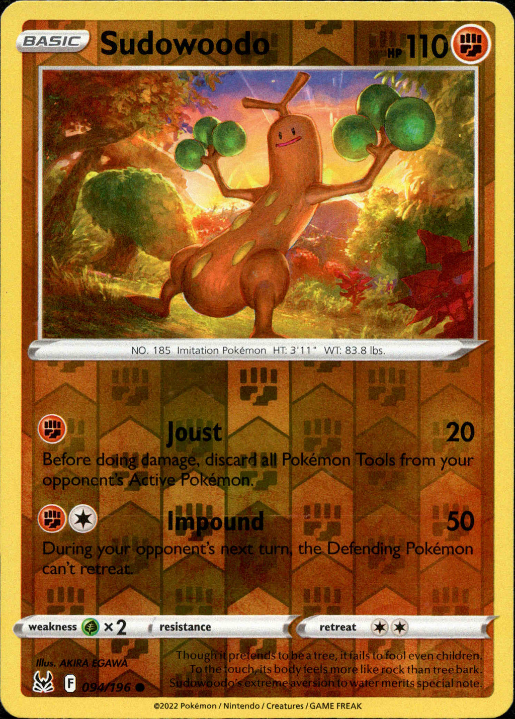 sudowoodo pokemon card value Sudowoodo - 094/196 - Lost Origin