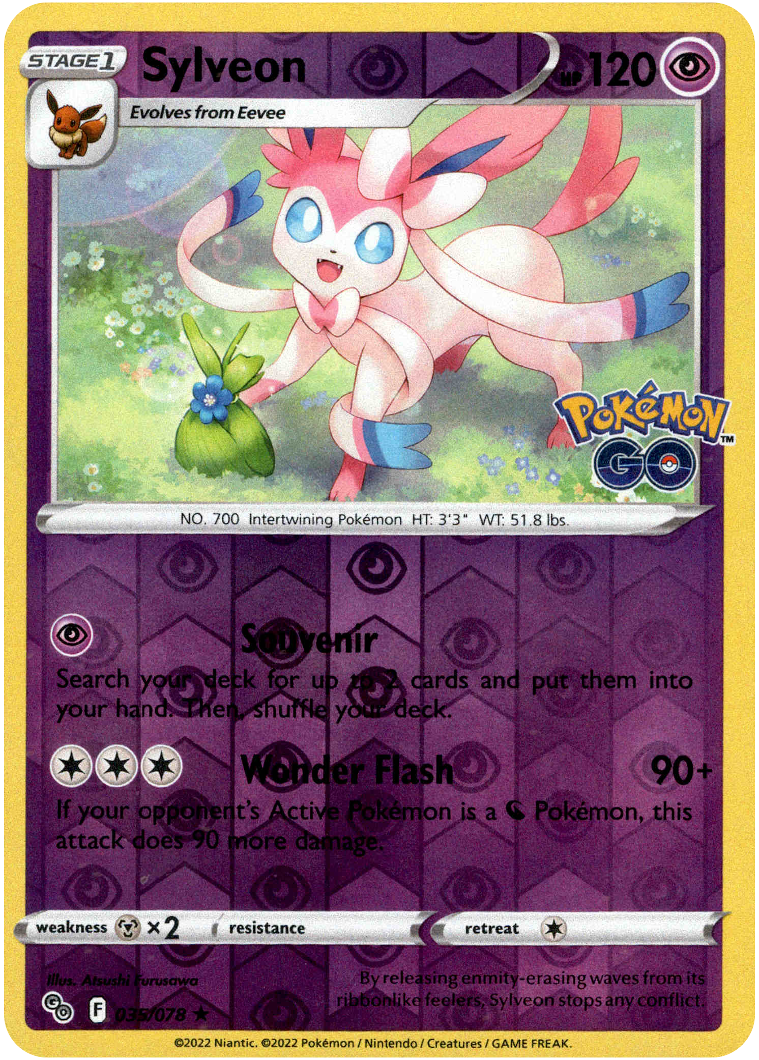 Sylveon - 035/078 - Pokemon Go - Reverse Holo - Card Cavern