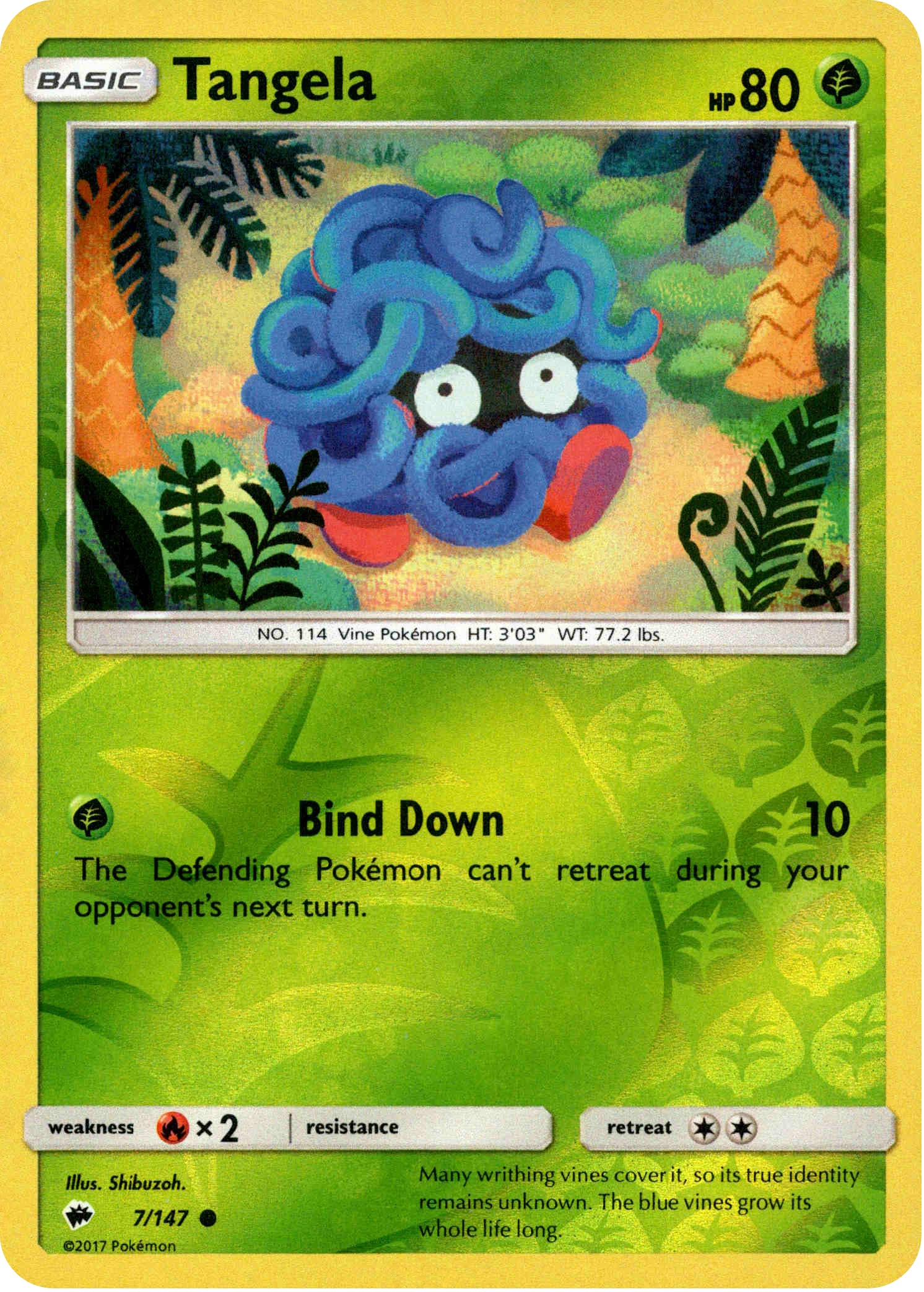 Tangela - 7/147 - Burning Shadows - Reverse Holo - Card Cavern