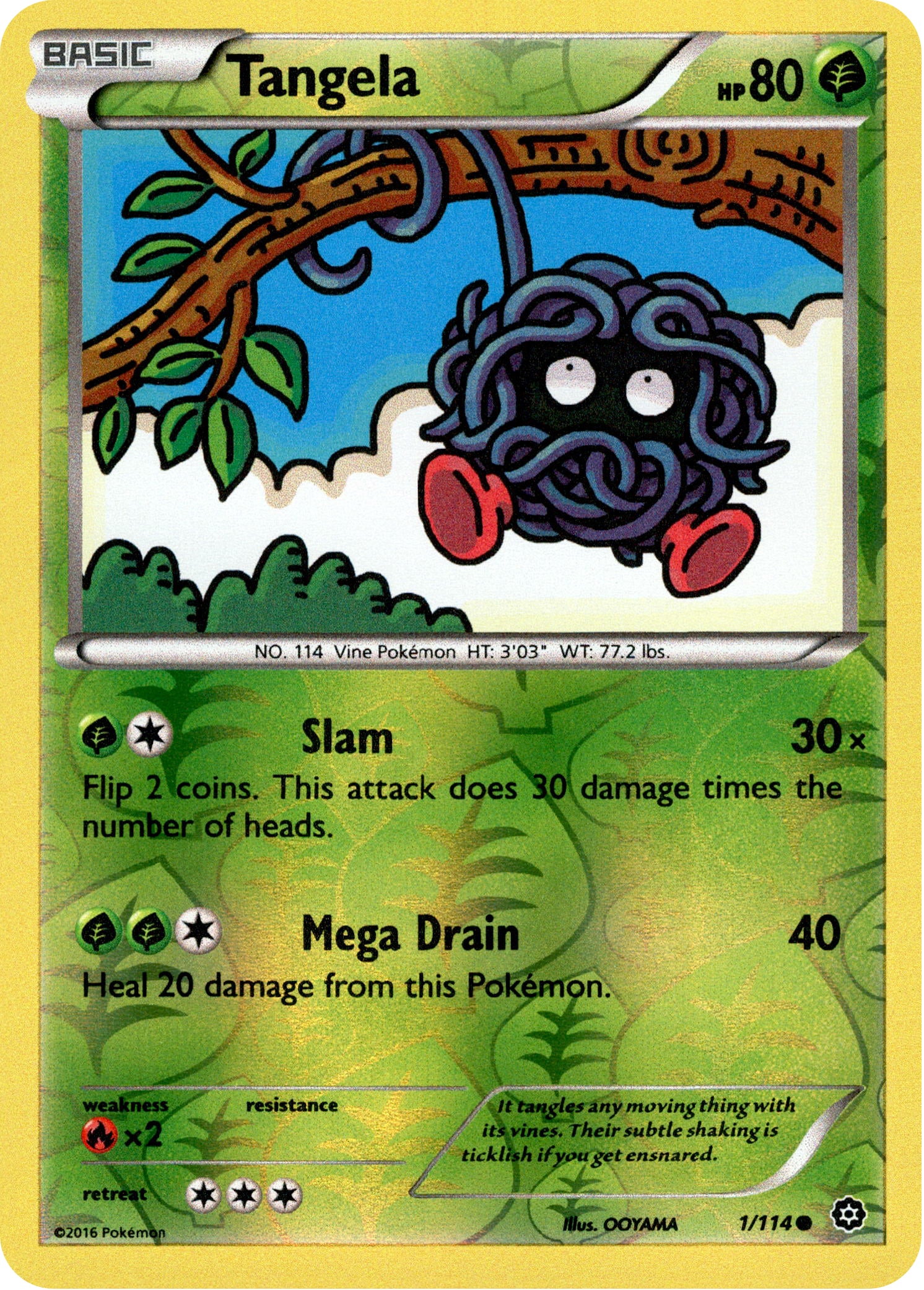 Tangela - 1/114 - Steam Siege - Reverse Holo - Card Cavern