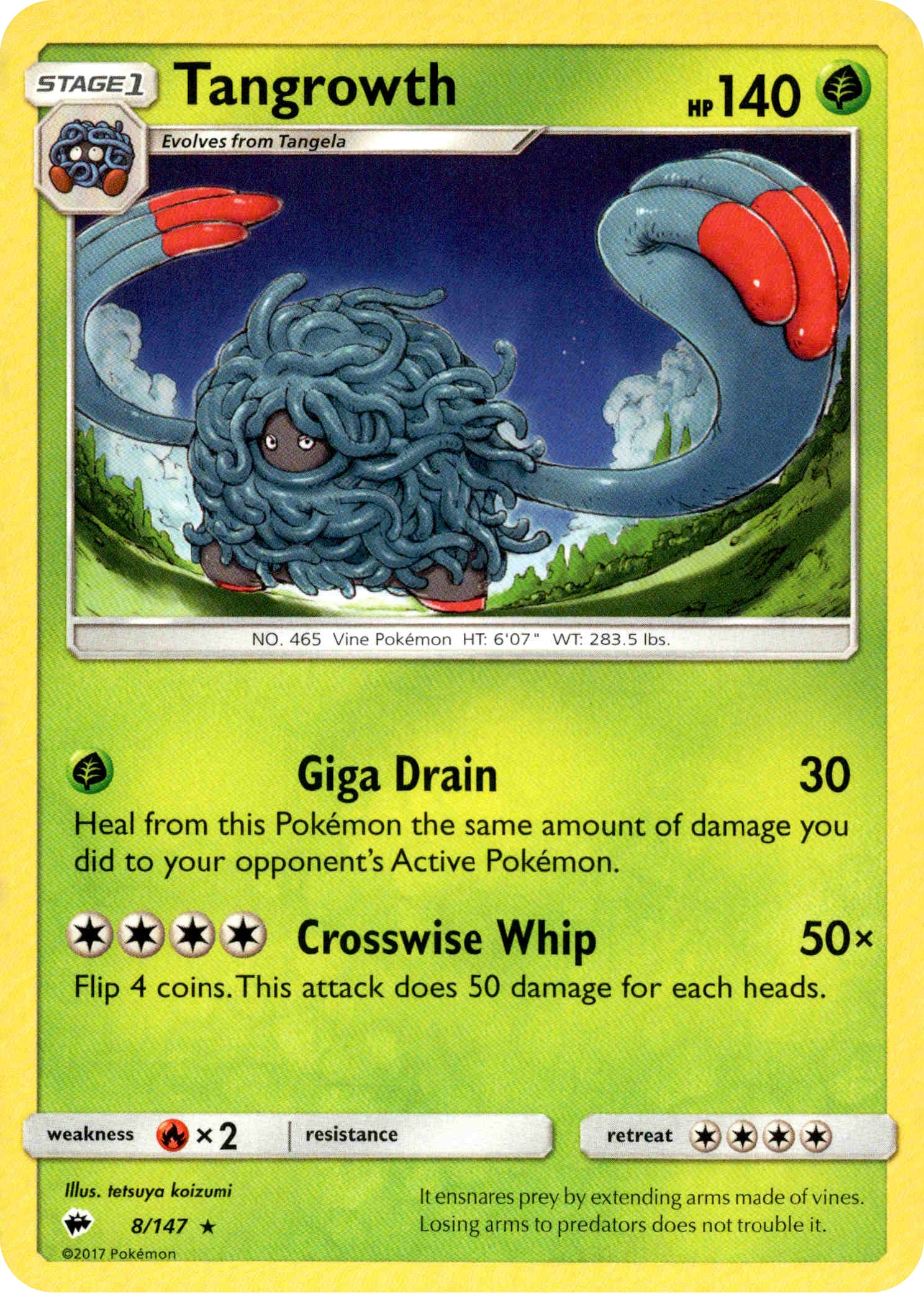 Tangrowth - 8/147 - Burning Shadows - Card Cavern