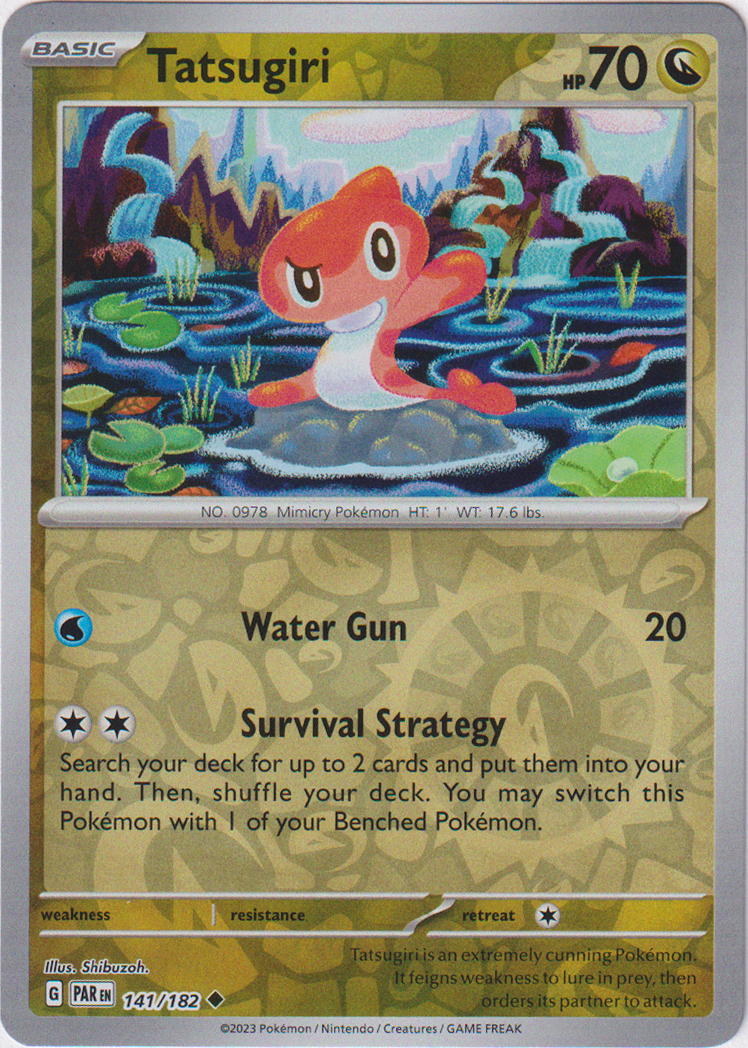 tatsugiri pokemon card Tatsugiri - 141/182 - Paradox Rift