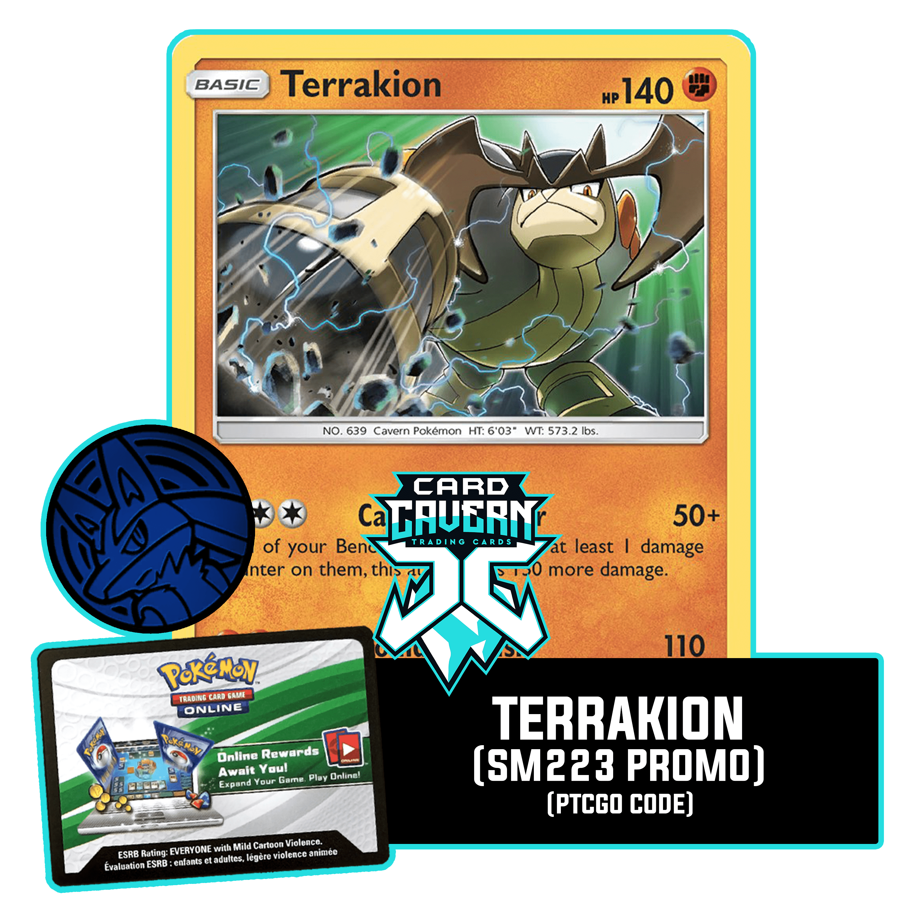 Terrakion SM223 PTCGO Code - Card Cavern