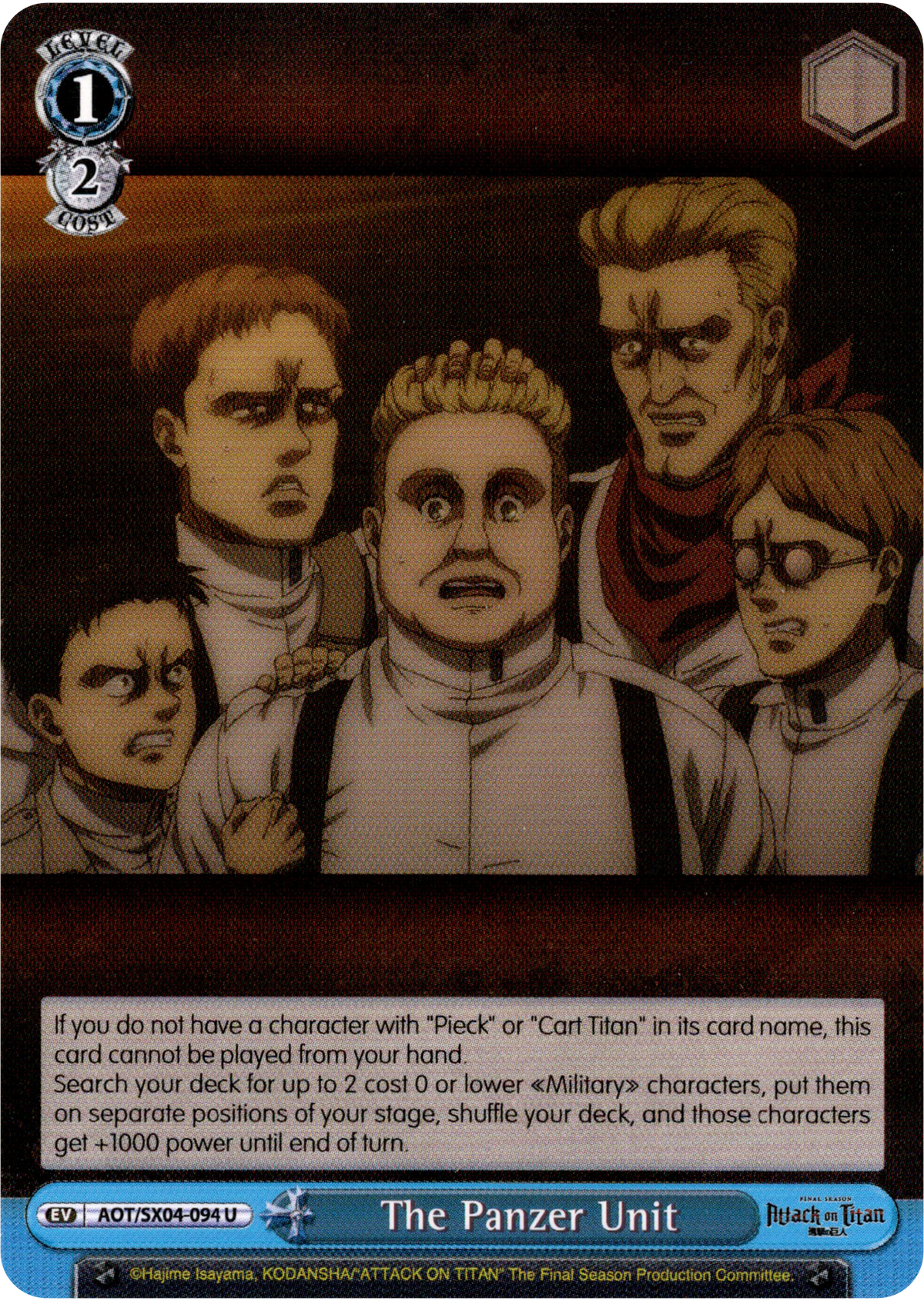 The Panzer Unit - AOT/SX04-094 U - Card Cavern