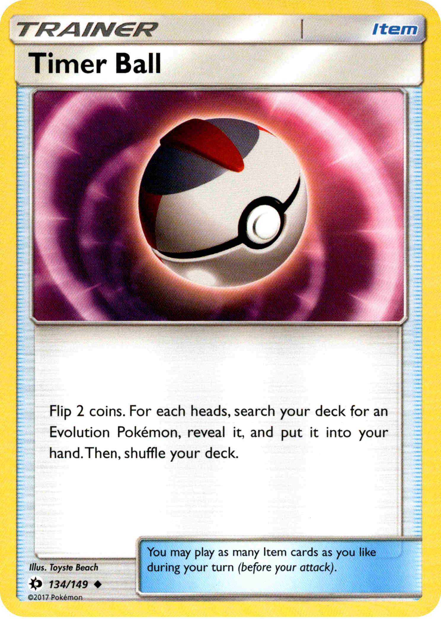 Timer Ball - 134/149 - Sun & Moon - Card Cavern