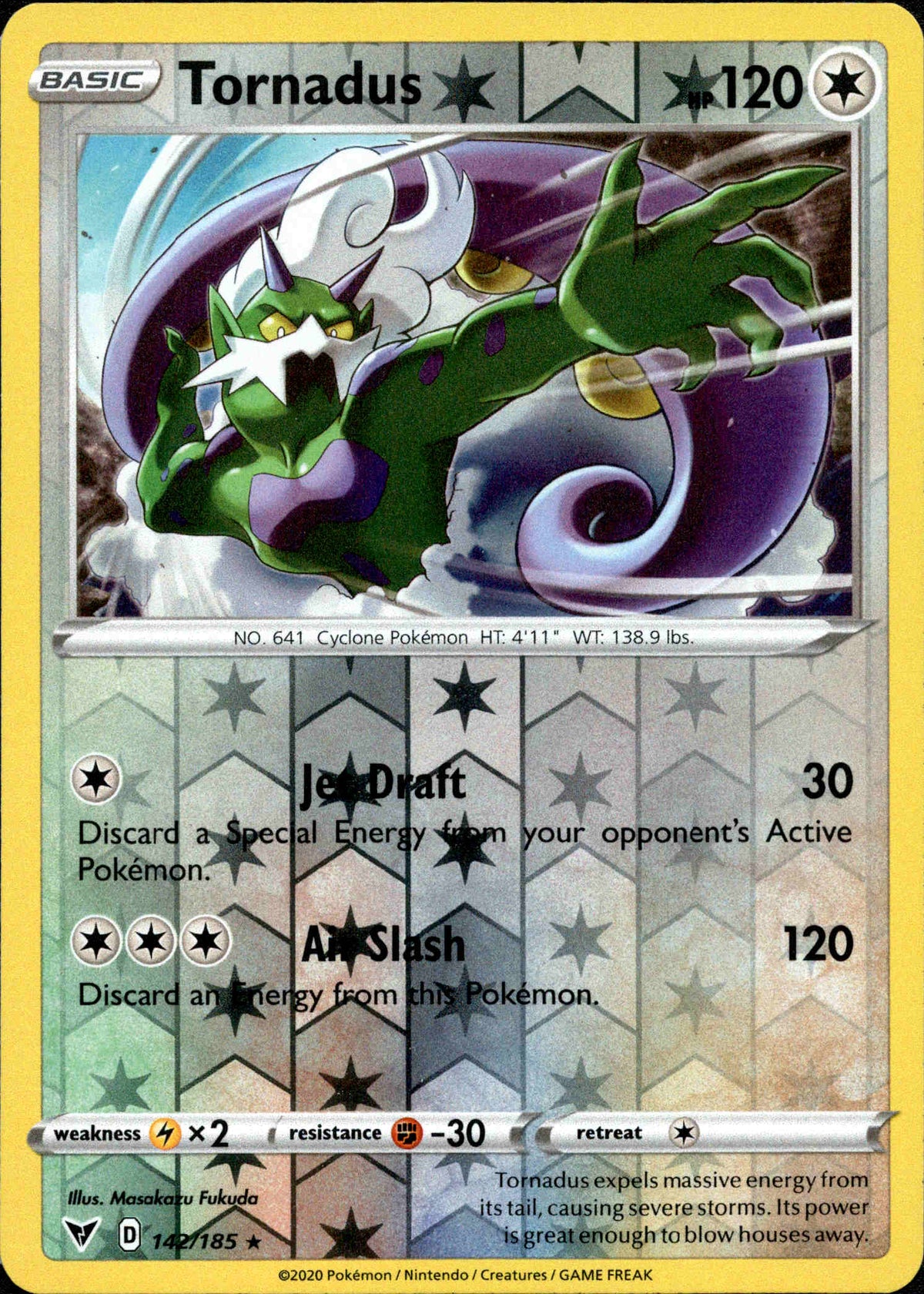 Tornadus - 142/185 - Vivid Voltage - Reverse Holo - Card Cavern