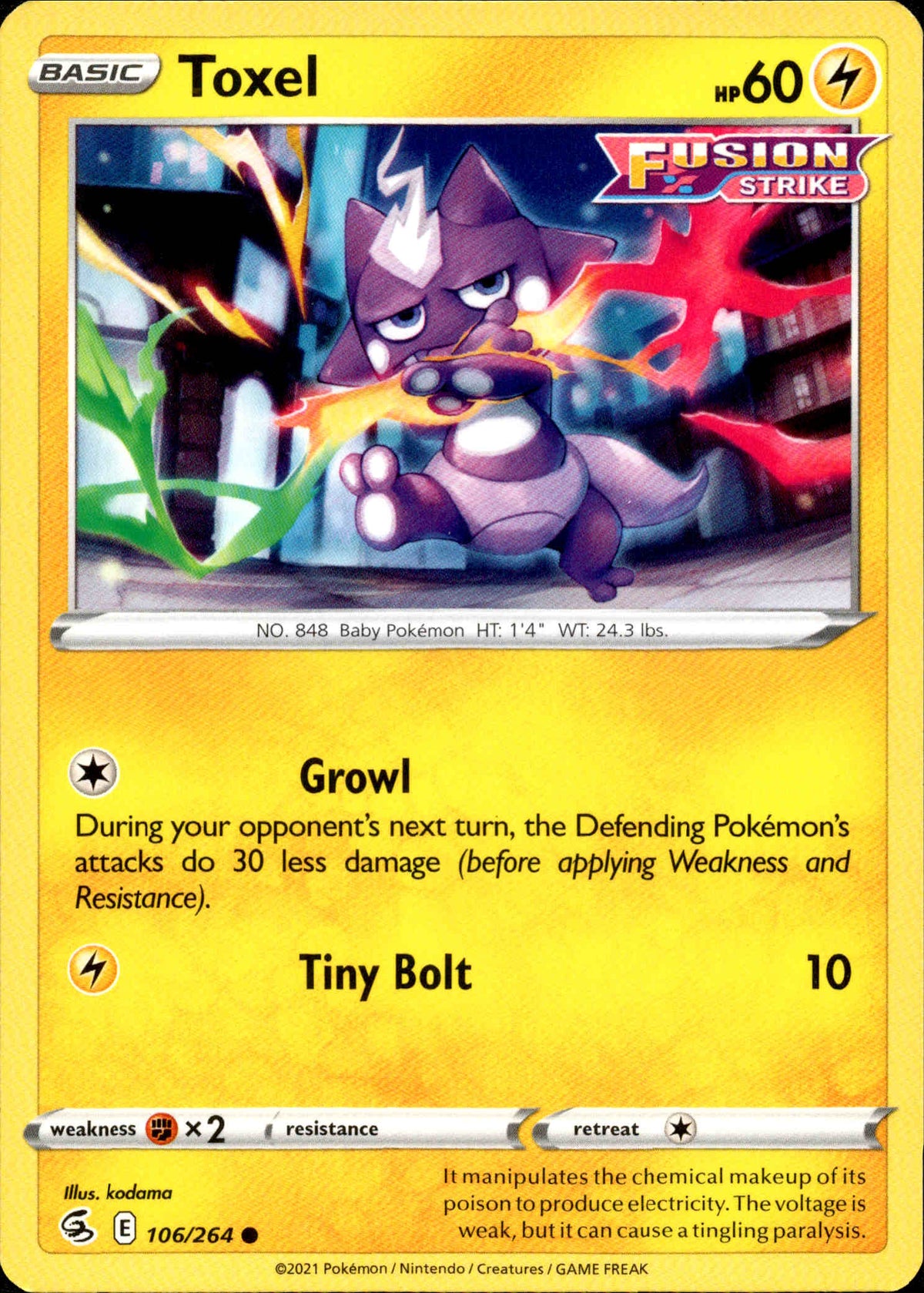 Toxel - 106/264 - Fusion Strike - Card Cavern