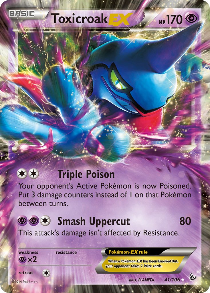 Toxicroak EX - 41/106 - Flashfire - Holo - Card Cavern