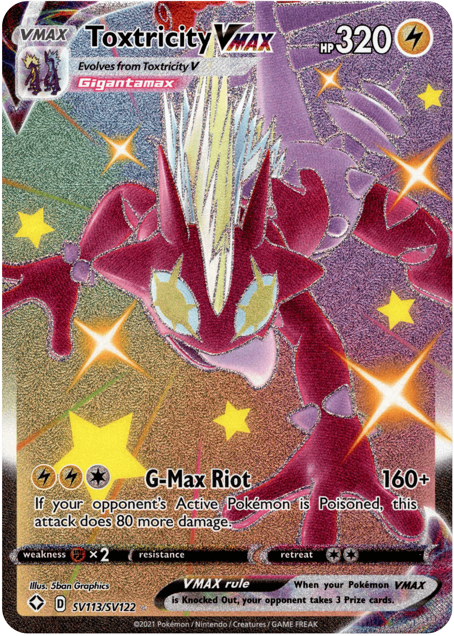 Toxtricity VMAX - SV113/SV122 - Shining Fates - Holo - Card Cavern