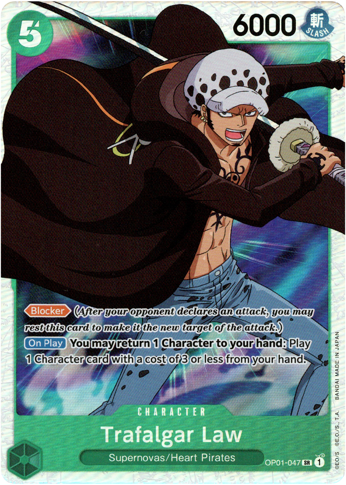 Trafalgar Law - OP01-047 SR - Romance Dawn - Foil - Card Cavern