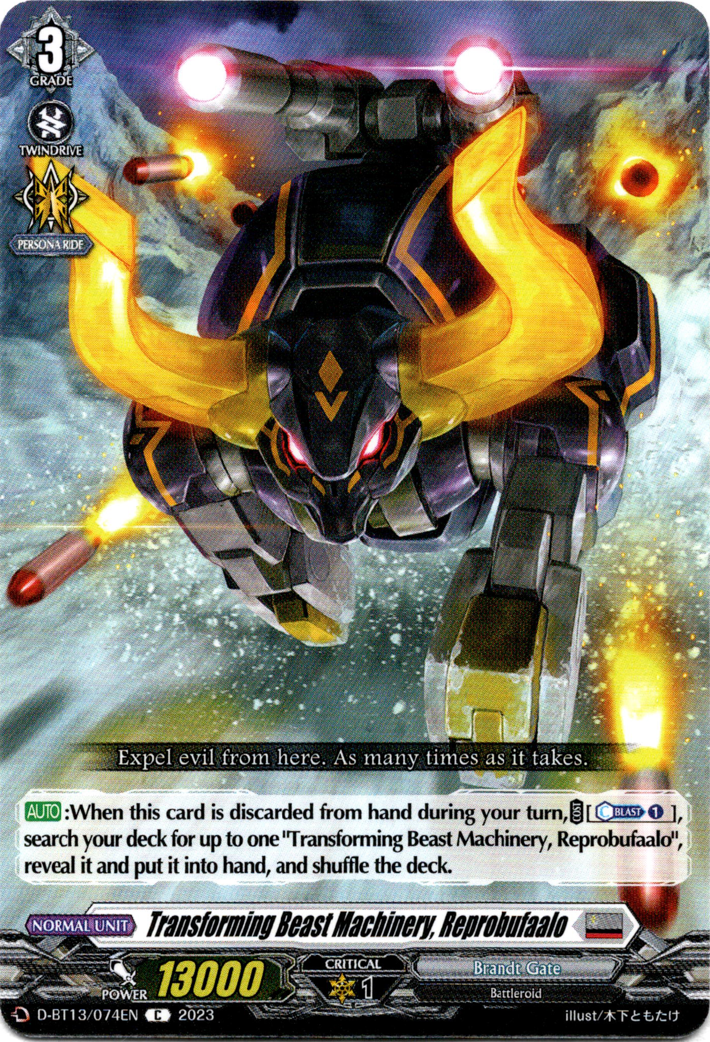 Transforming Beast Machinery, Reprobufaalo - D-BT13/074EN - Flight of Chakrabarthi - Card Cavern