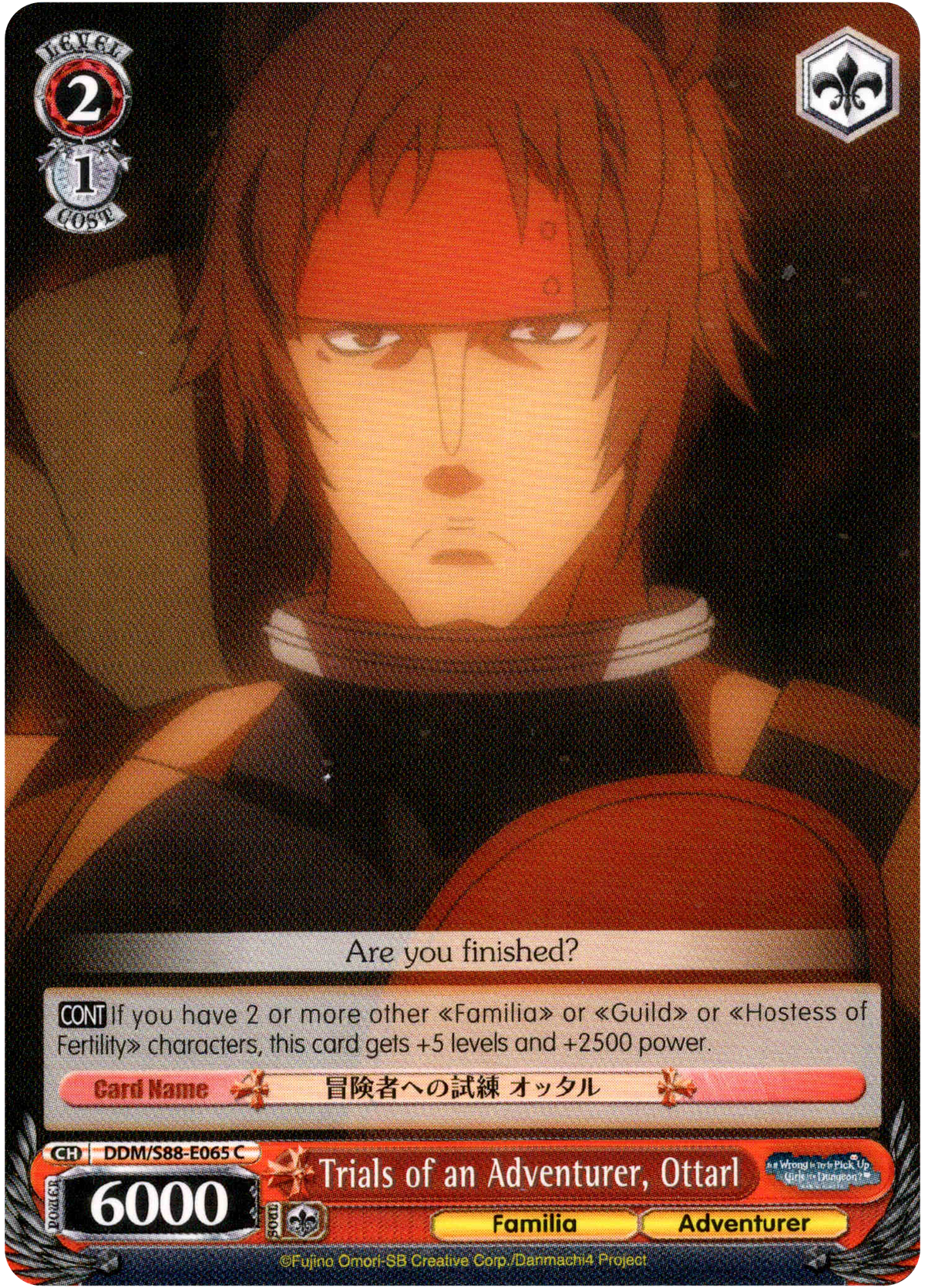 Trials of an Adventurer, Ottarl - DDM/S88-E065 C - Is it Wrong to Try to Pick Up Girls in a Dungeon? - Card Cavern
