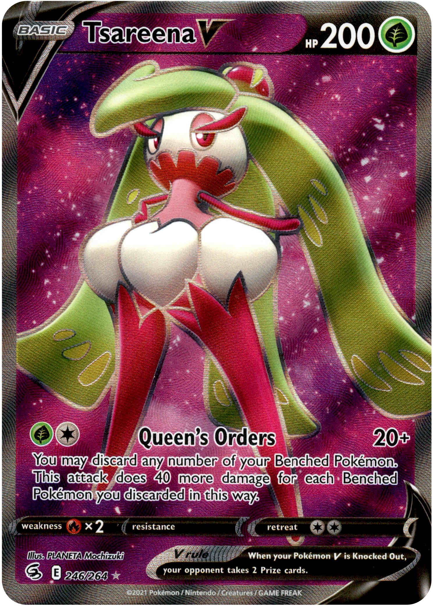 Tsareena V Full Art - 246/264 - Fusion Strike - Card Cavern