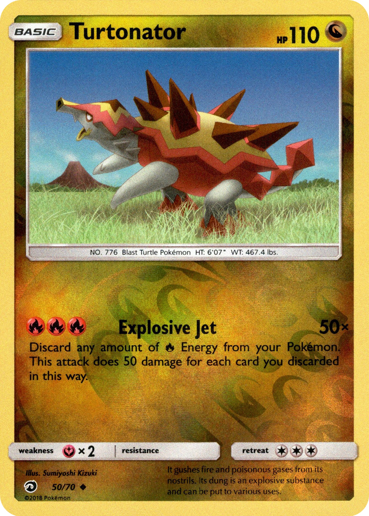 Turtonator - 50/70 - Dragon Majesty - Reverse Holo - Card Cavern