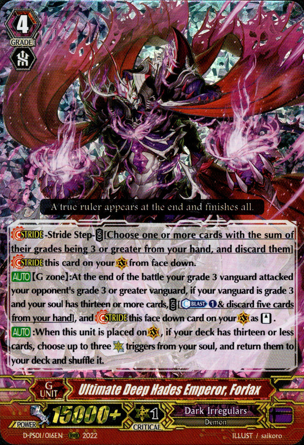 Ultimate Deep Hades Emperor, Forfax - D-PS01/016EN - P Clan Collection 2022 - Card Cavern