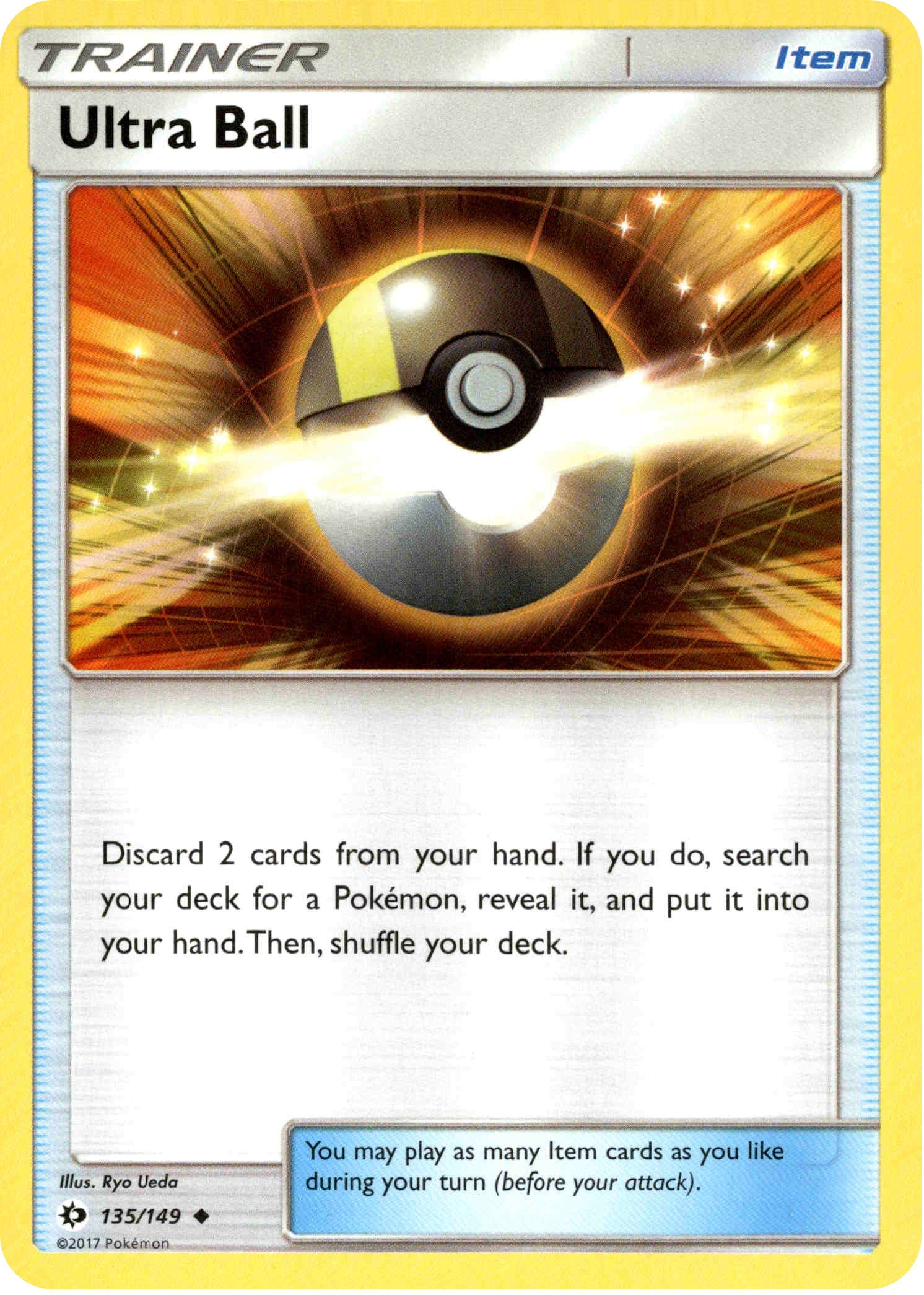 Ultra Ball - 135/149 - Sun & Moon - Card Cavern