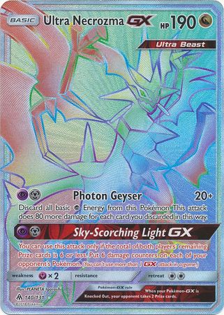 ultra necrozma gx pokemon card Hyper Rare - 140/131 - Forbidden Light Dragon Rarity The 41 Best Theft Color:Rainbow Chrome SET_SV05: Temporal Forces