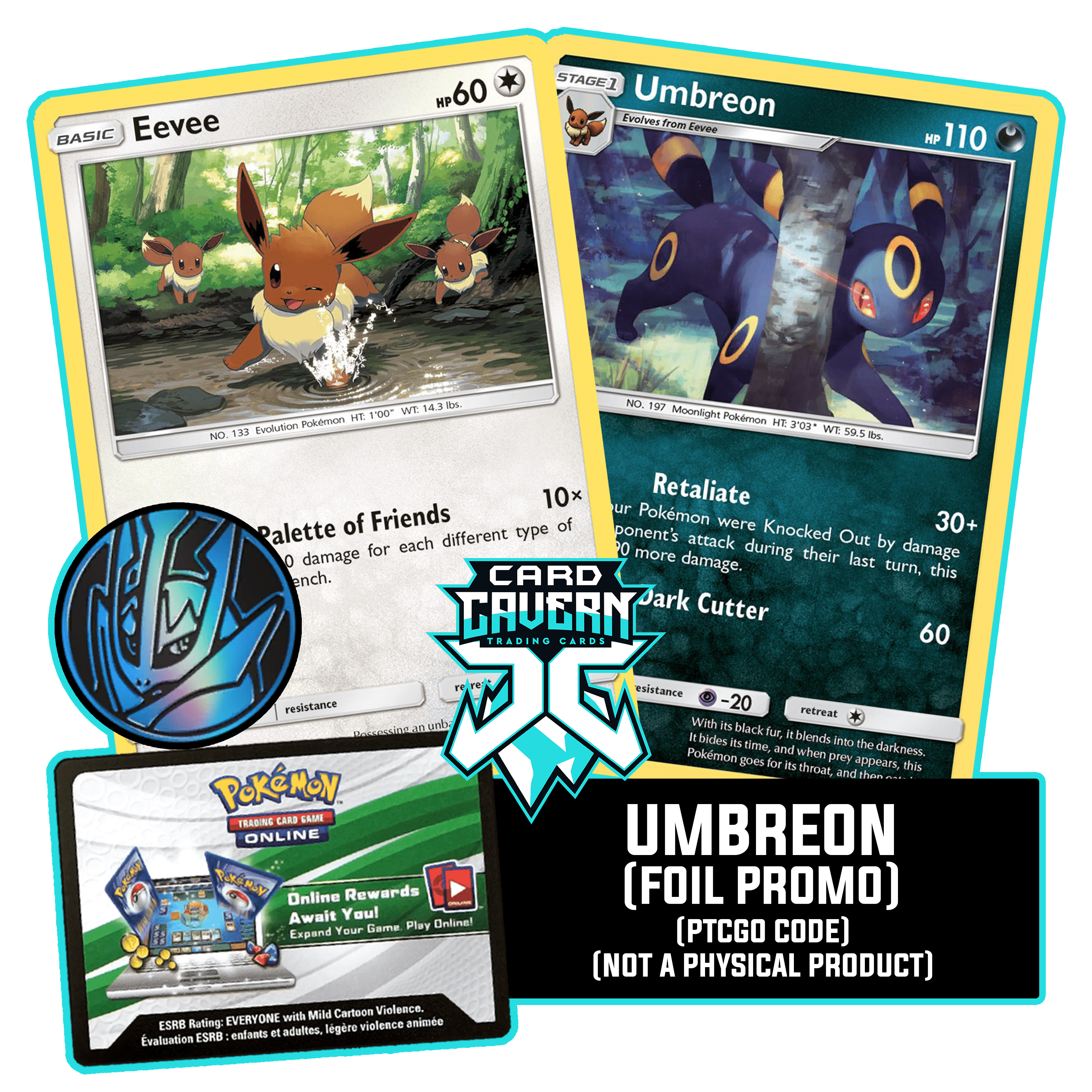Umbreon & Eevee - Promos - PTCGO Code - Card Cavern