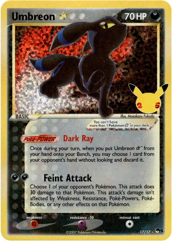 Umbreon Star (Classic Collection) - 17/17 - Celebrations - Holo - Card Cavern