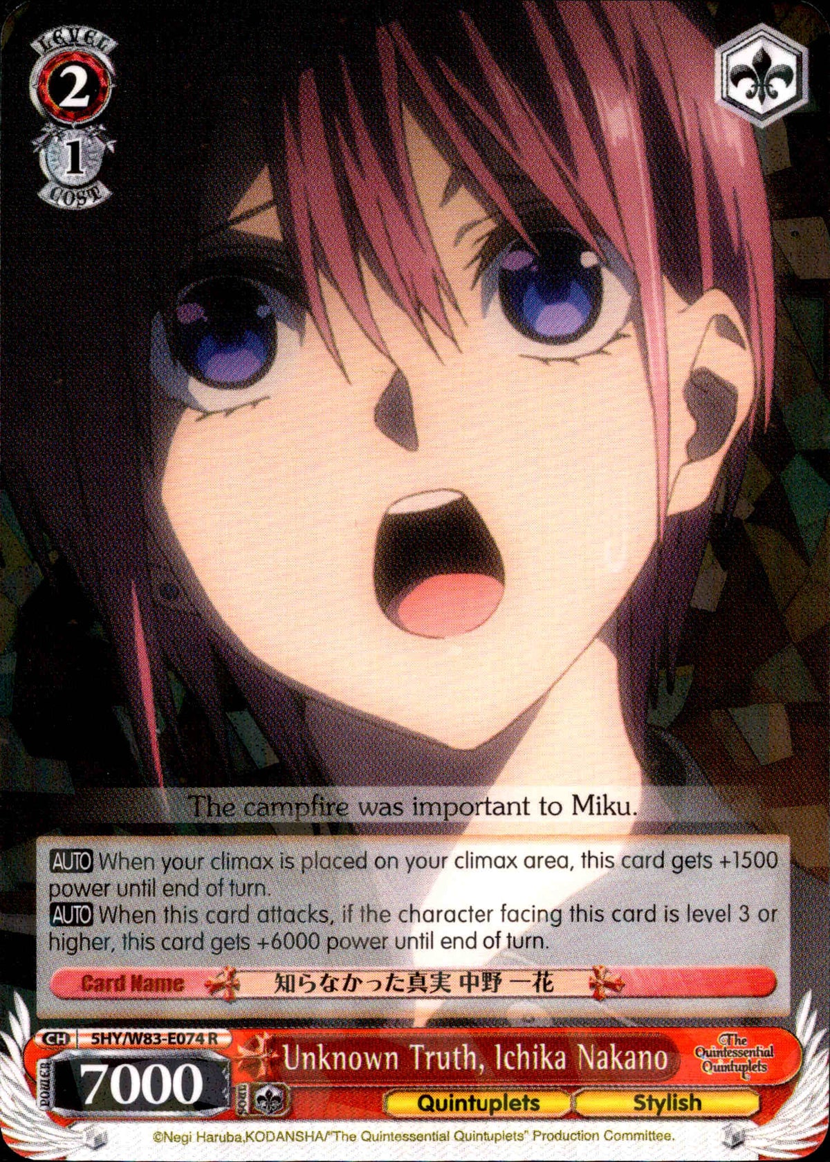 Unknown Truth, Ichika Nakano - 5HY/W83-E074 - The Quintessential Quintuplets - Card Cavern