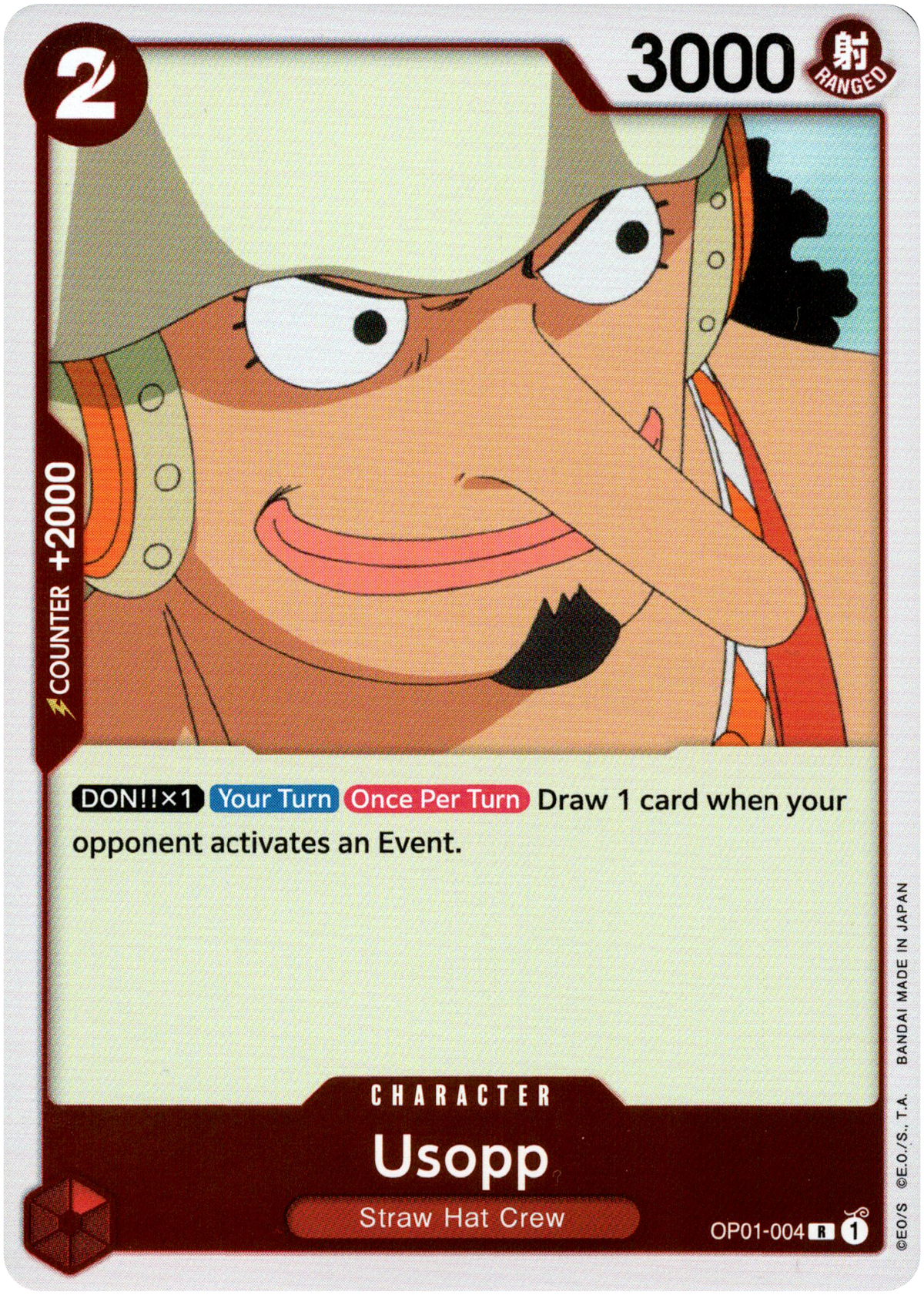 Usopp - OP01-004 R - Romance Dawn - Foil - Card Cavern